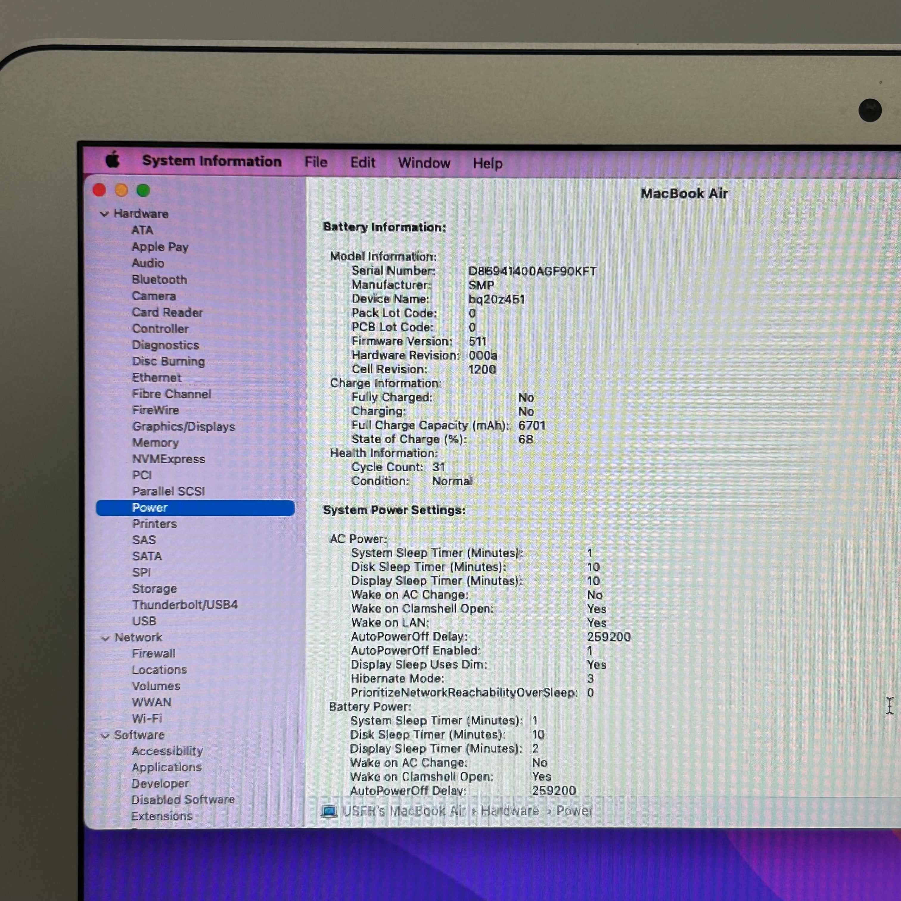 Apple MacBook Air 13 A1466 | 1.8GHz i5 | 8GB | 128GB | Only 31 Battery Cycles