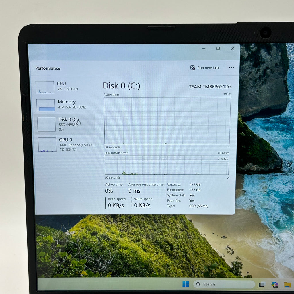 HP 15-ef1013dx 15.6-inch Laptop Ryzen 7 4700U 16GB RAM 512GB SSD Windows 11 Pro Silver