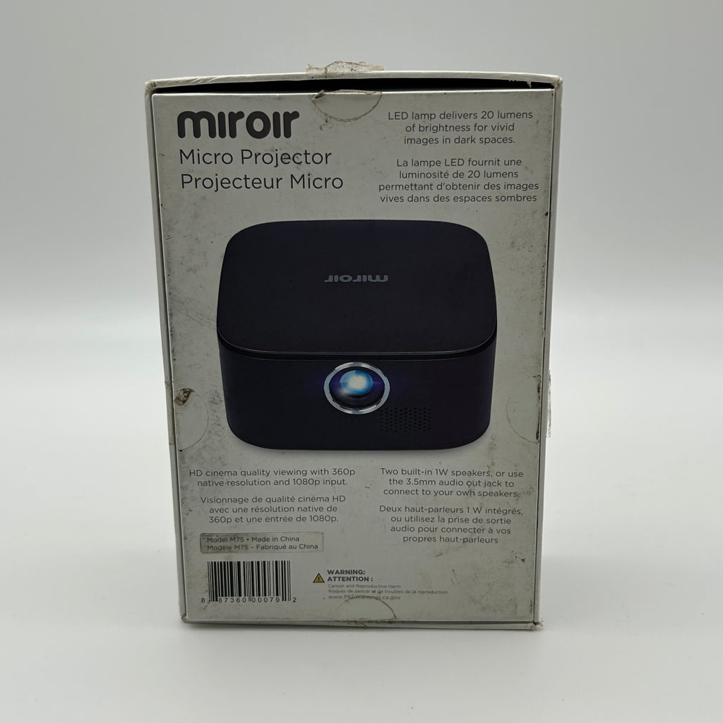 Miroir Micro M75 Projector Silver Clear Projection Quality - Used