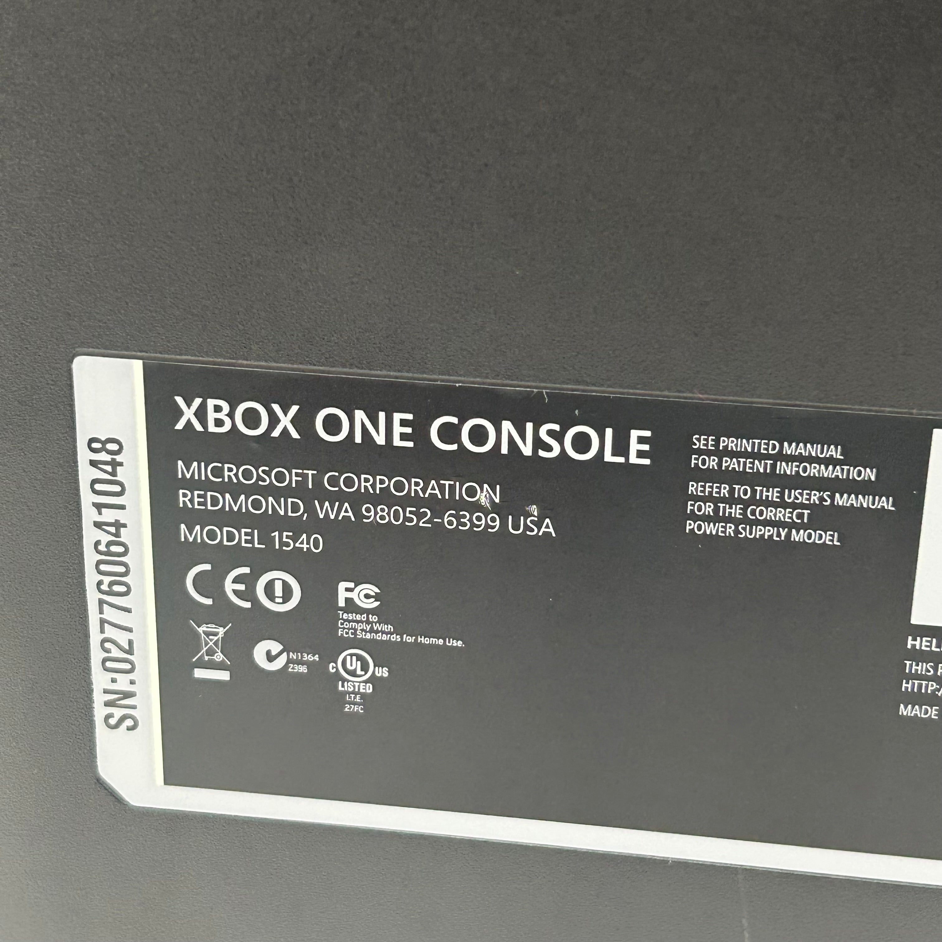 Microsoft Xbox One 365GB Console- Black - Model 1540 - Tested - Used