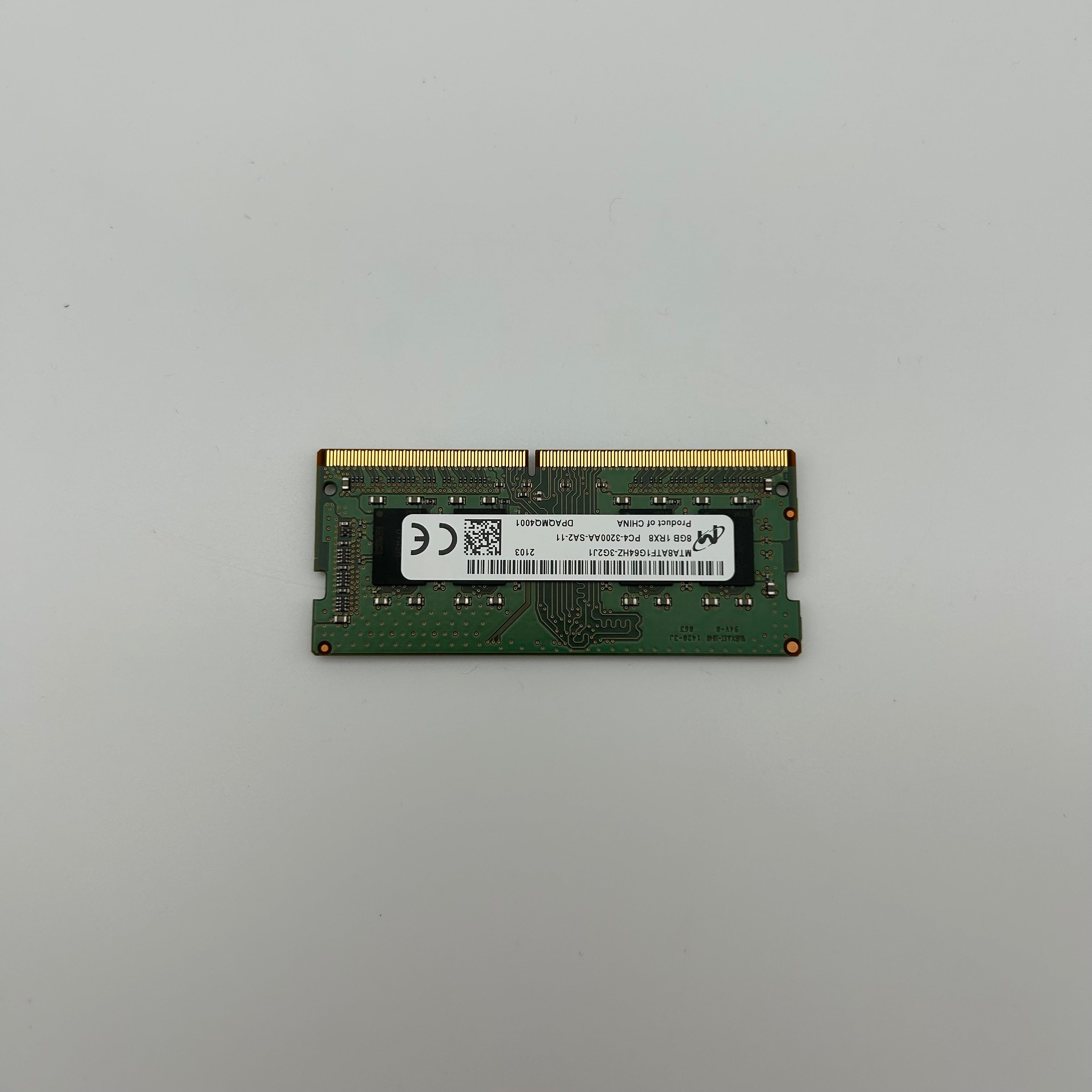 Micron 8GB 1RX8 MTA8ATF1G6HZ DDR3 Memory Module Green - Used