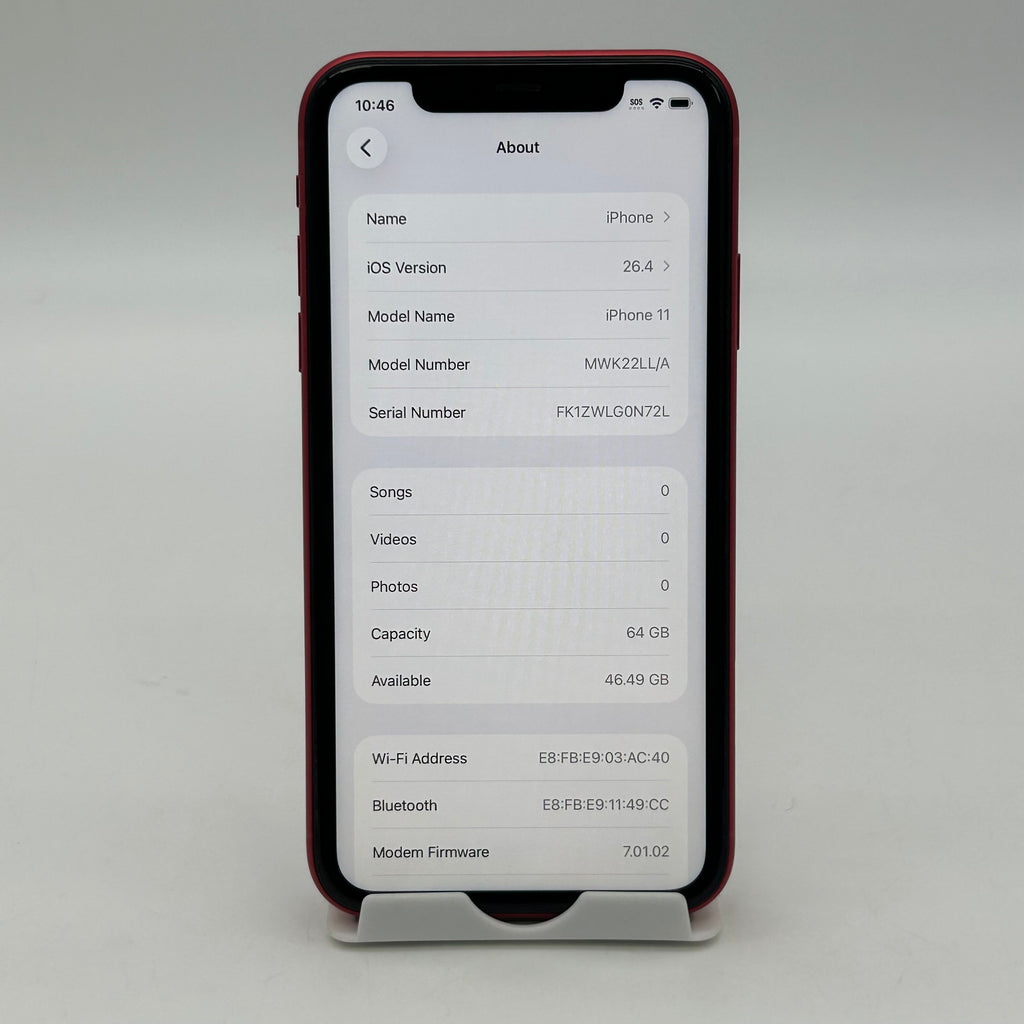 Apple iPhone 11 64GB A2111 Red (Sprint) MWK22LL/A Smartphone 89%BH