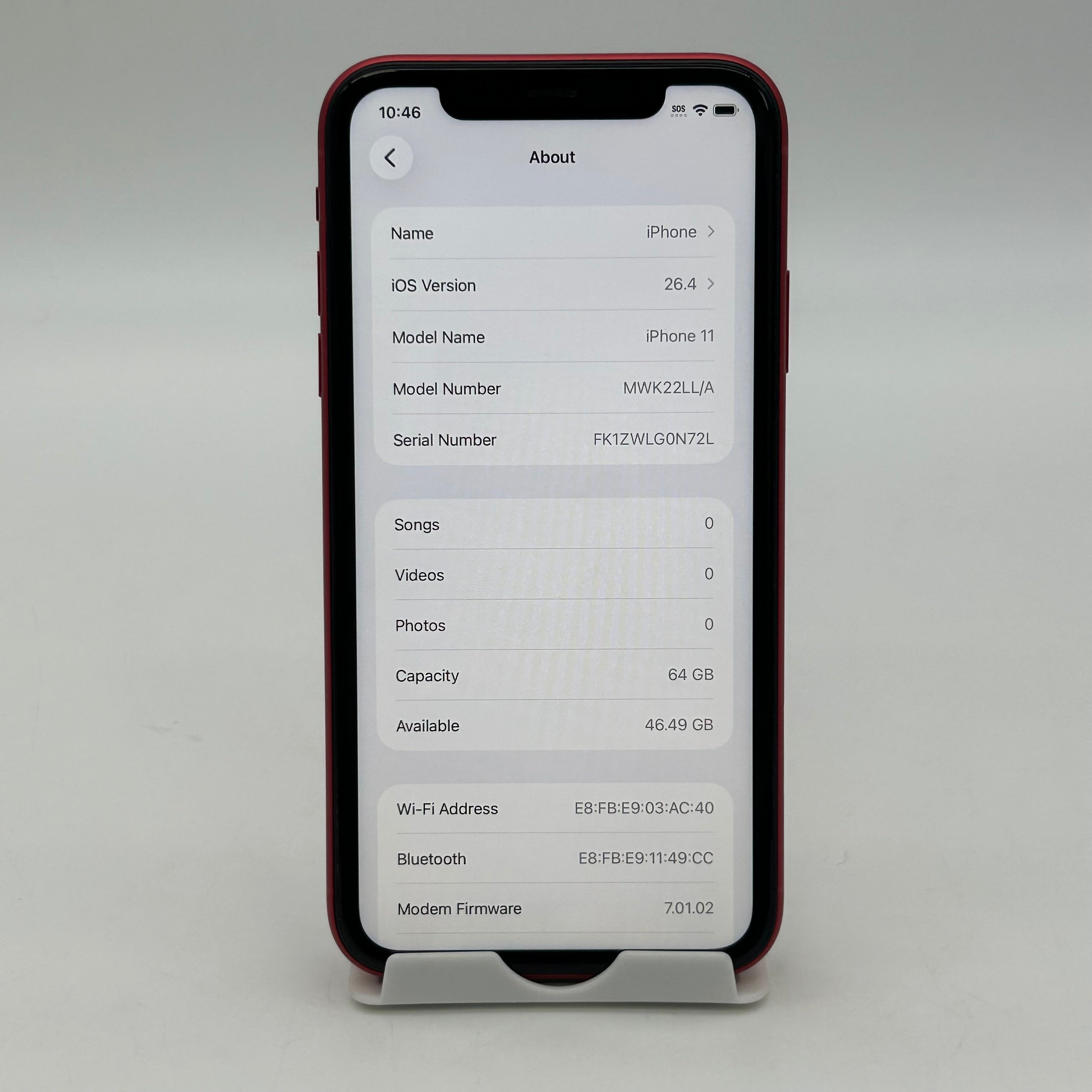 Apple iPhone 11 64GB A2111 Red (Sprint) MWK22LL/A Smartphone 89%BH