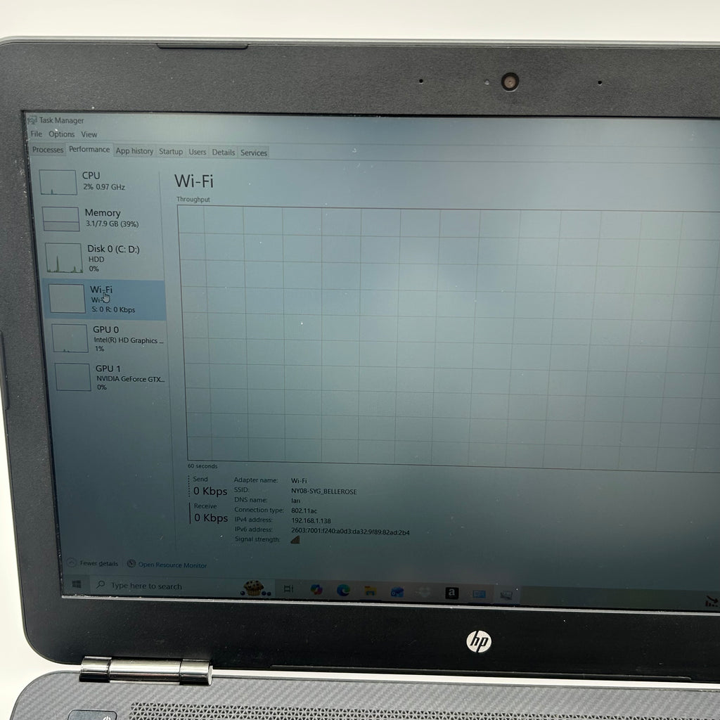 HP 15t-ax000 15-inch Core i7 6th Gen 8GB RAM 1TB Black Laptop - Used