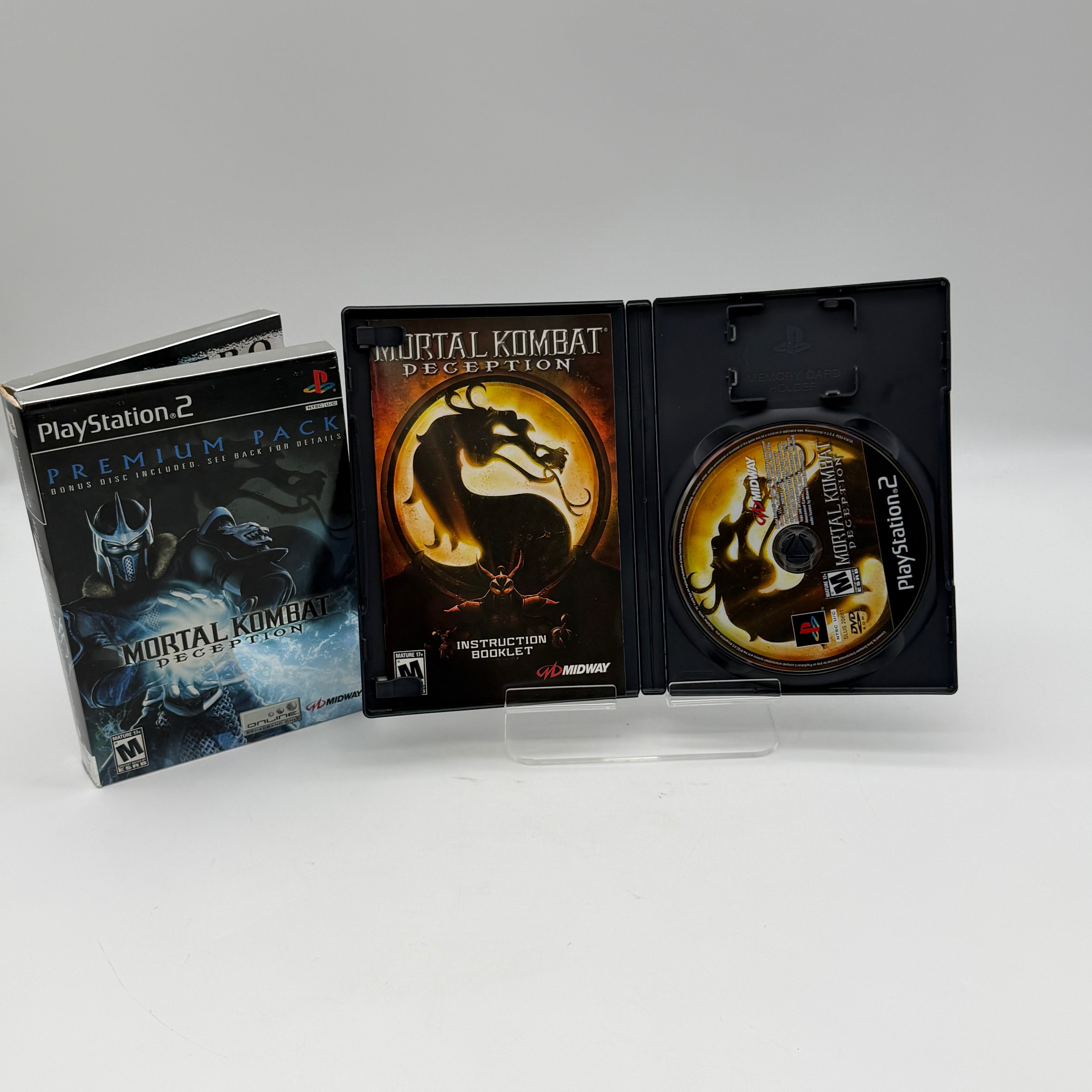 Mortal Kombat Deception Premium Pack (PlayStation 2, PS2 2004) CIB W/ Metal Card