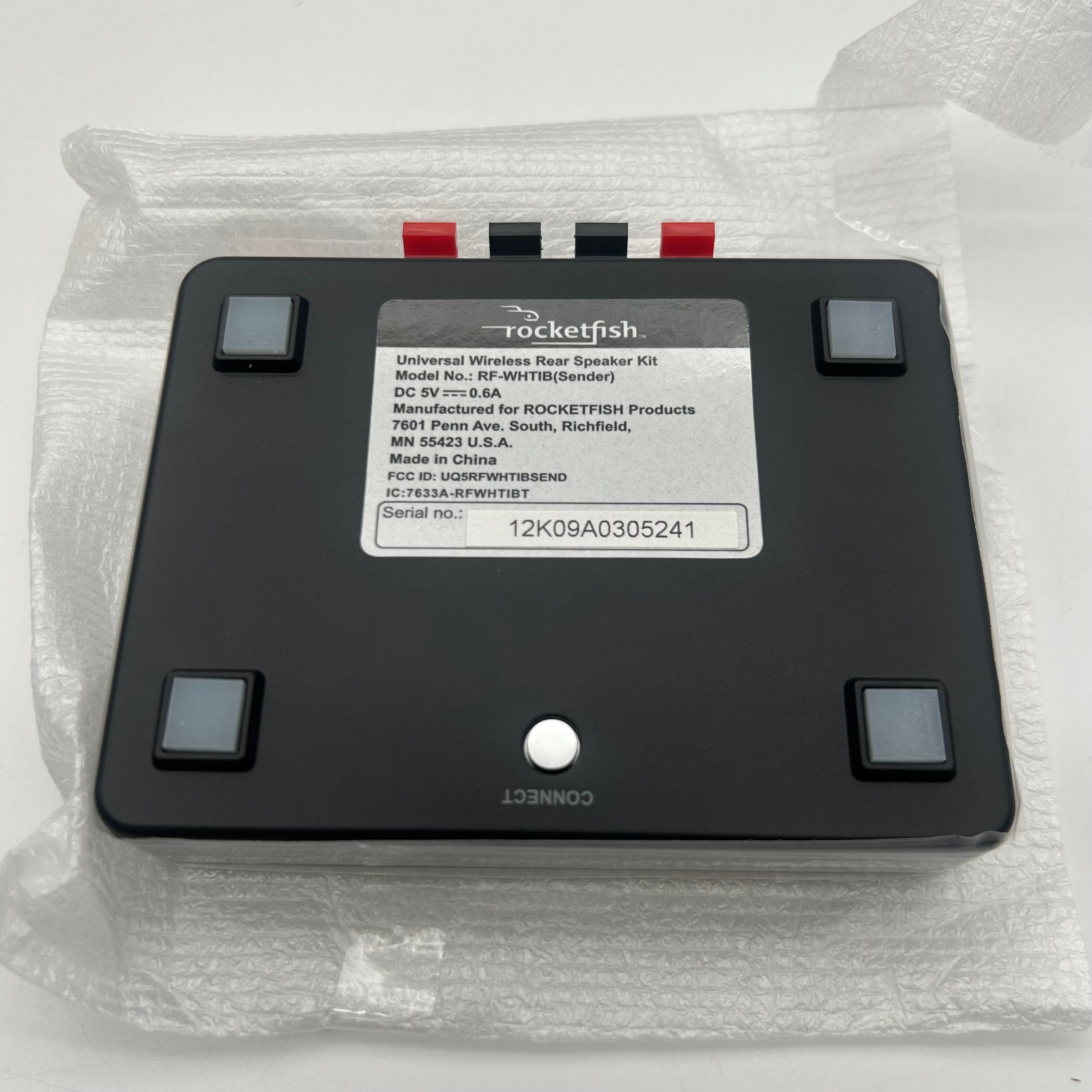 Rocket Fish RF-WHTIB Receiver Sender Universal Wireless Rear Speaker Kit - New Open Box