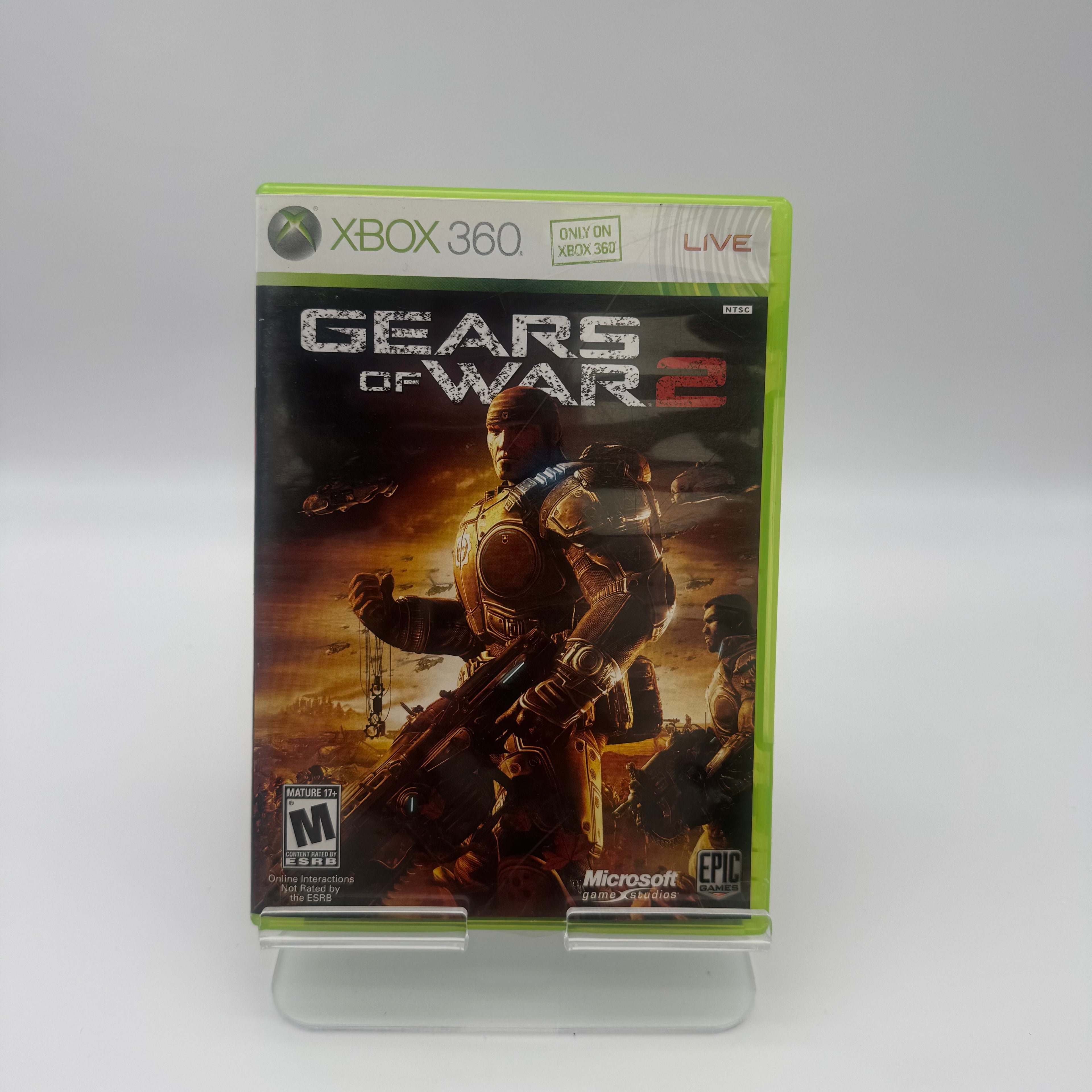 Xbox 360 Gears of War 2 Green Video Game with Box and Manual - Used