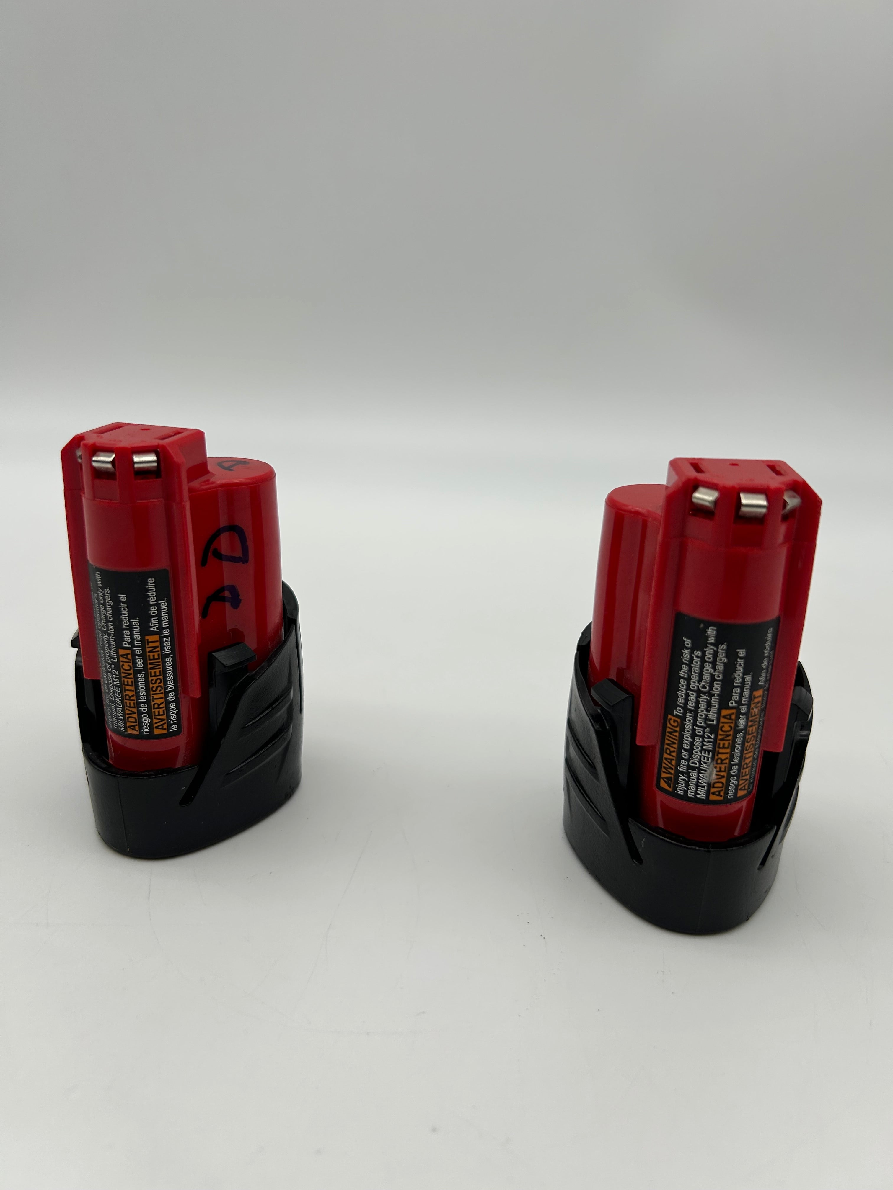Milwaukee 2407-20 3/8" (10mm) Drill/Driver Red Used - C 2 Batteries