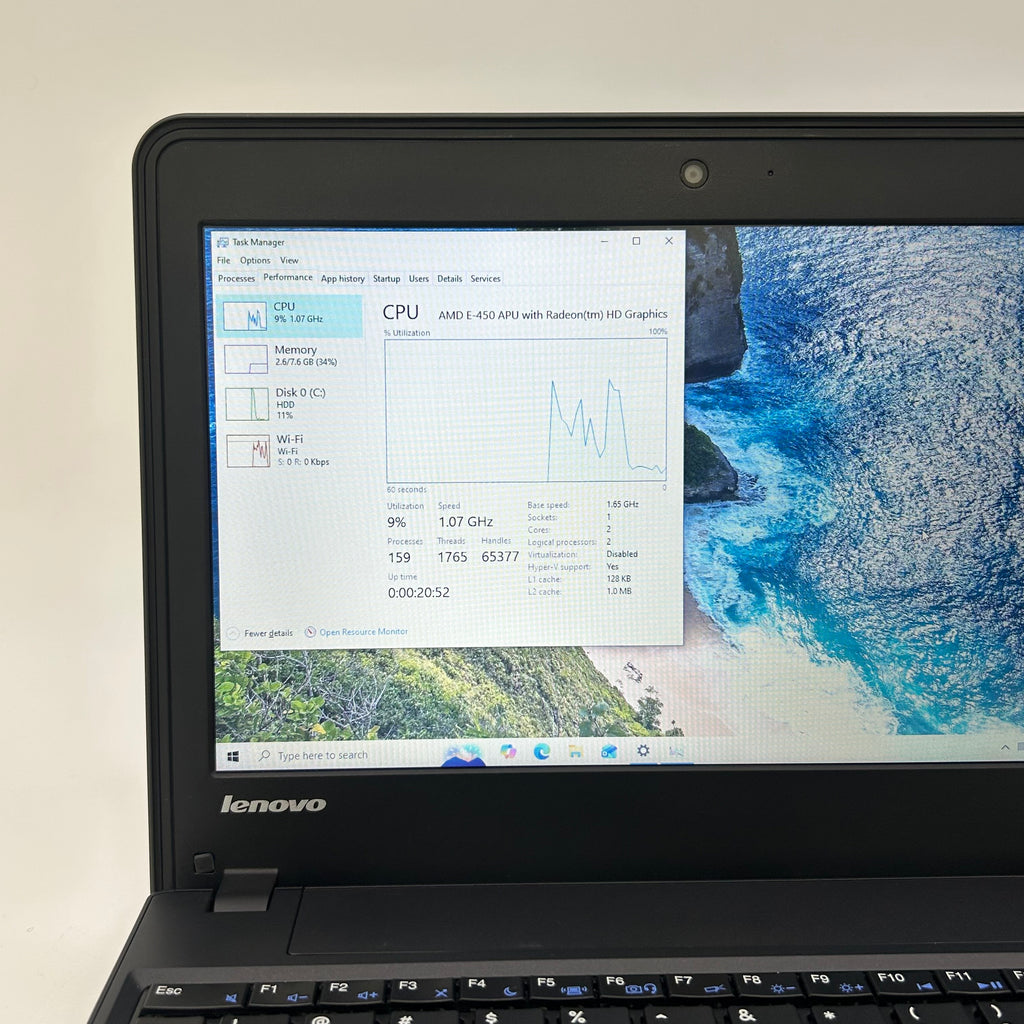 Lenovo ThinkPad X131e 11.6-inch AMD E-450 8GB RAM 320GB HDD Windows 10 Black Laptop