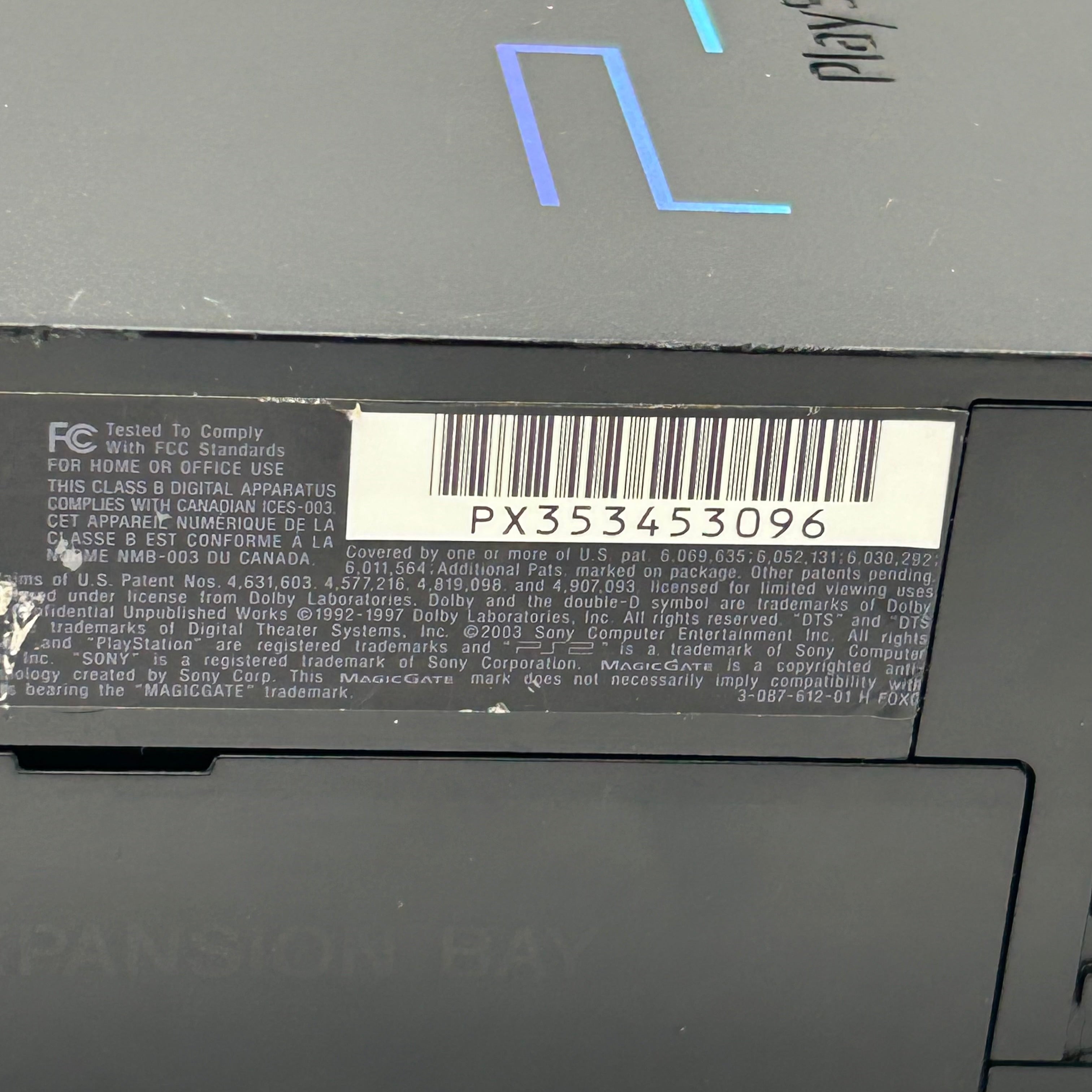Sony PlayStation 2 PS2 Fat Console Bundle SCPH-50001 - 4 Games - Missing Tray Faceplate