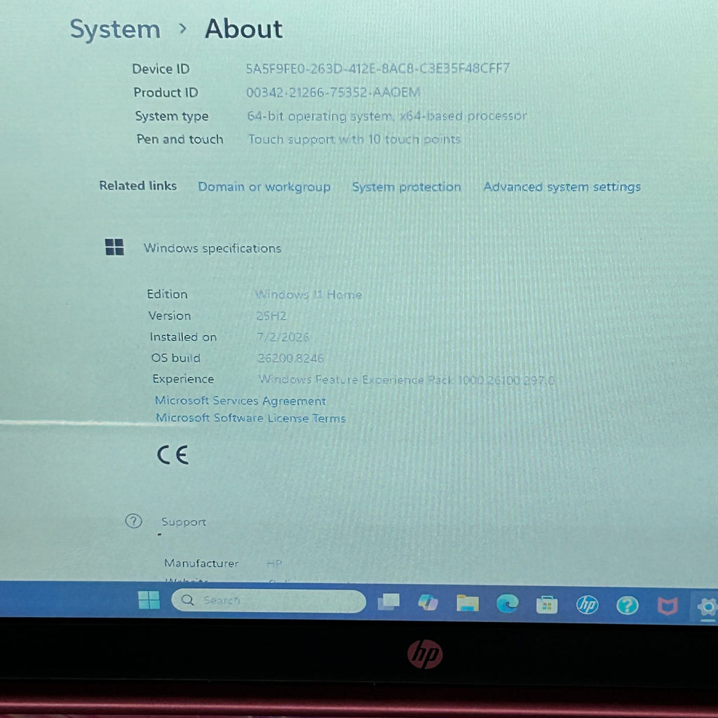 HP 15-FD0229DS 15.6" Laptop Intel N200, 8GB RAM, 256GB SSD, w/ Charger
