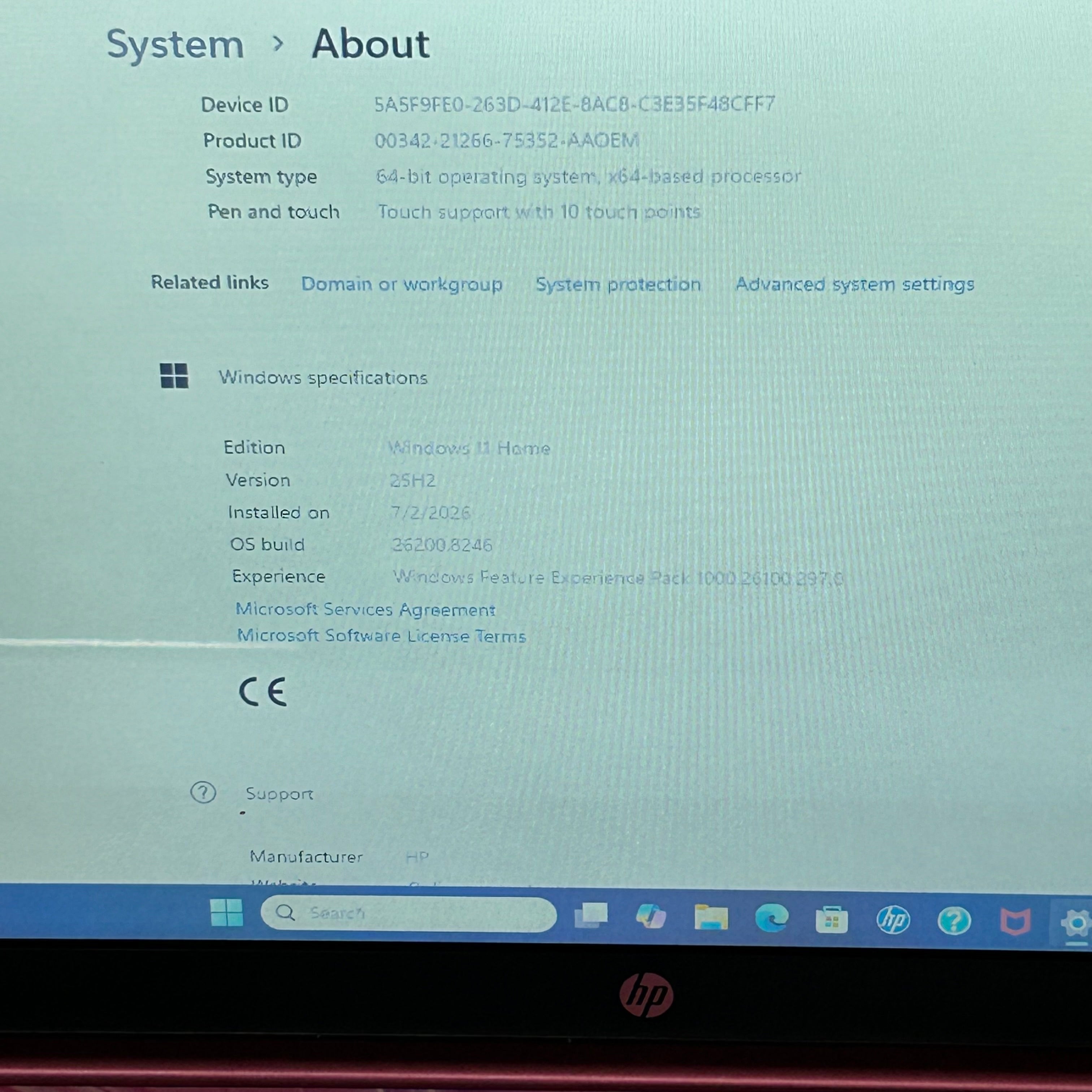 HP 15-FD0229DS 15.6" Laptop Intel N200, 8GB RAM, 256GB SSD, w/ Charger