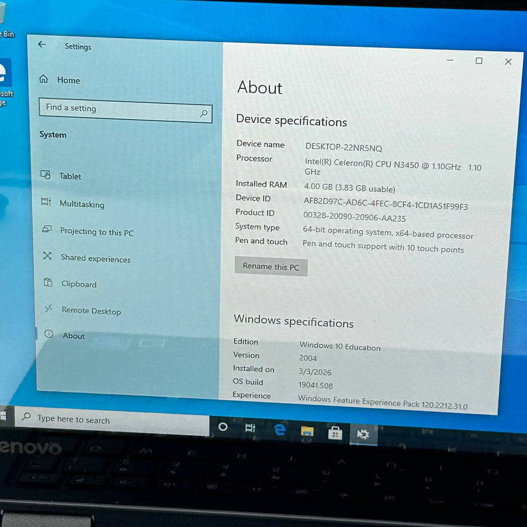Lenovo N24 Winbook 11-inch Laptop - Used