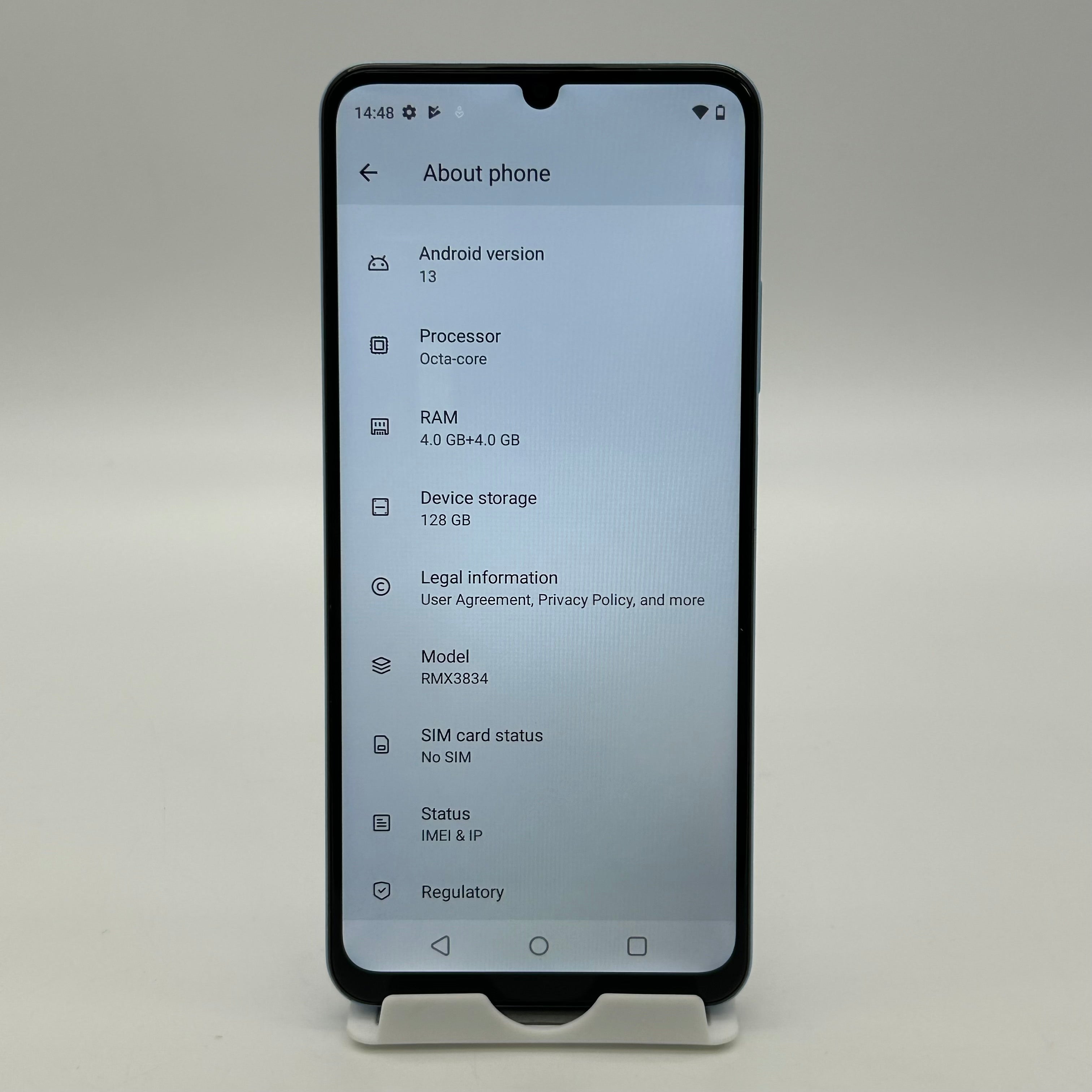Realme Note 50 RMX3834 128GB Sky Blue (Read Description - Missing SIM Tray)