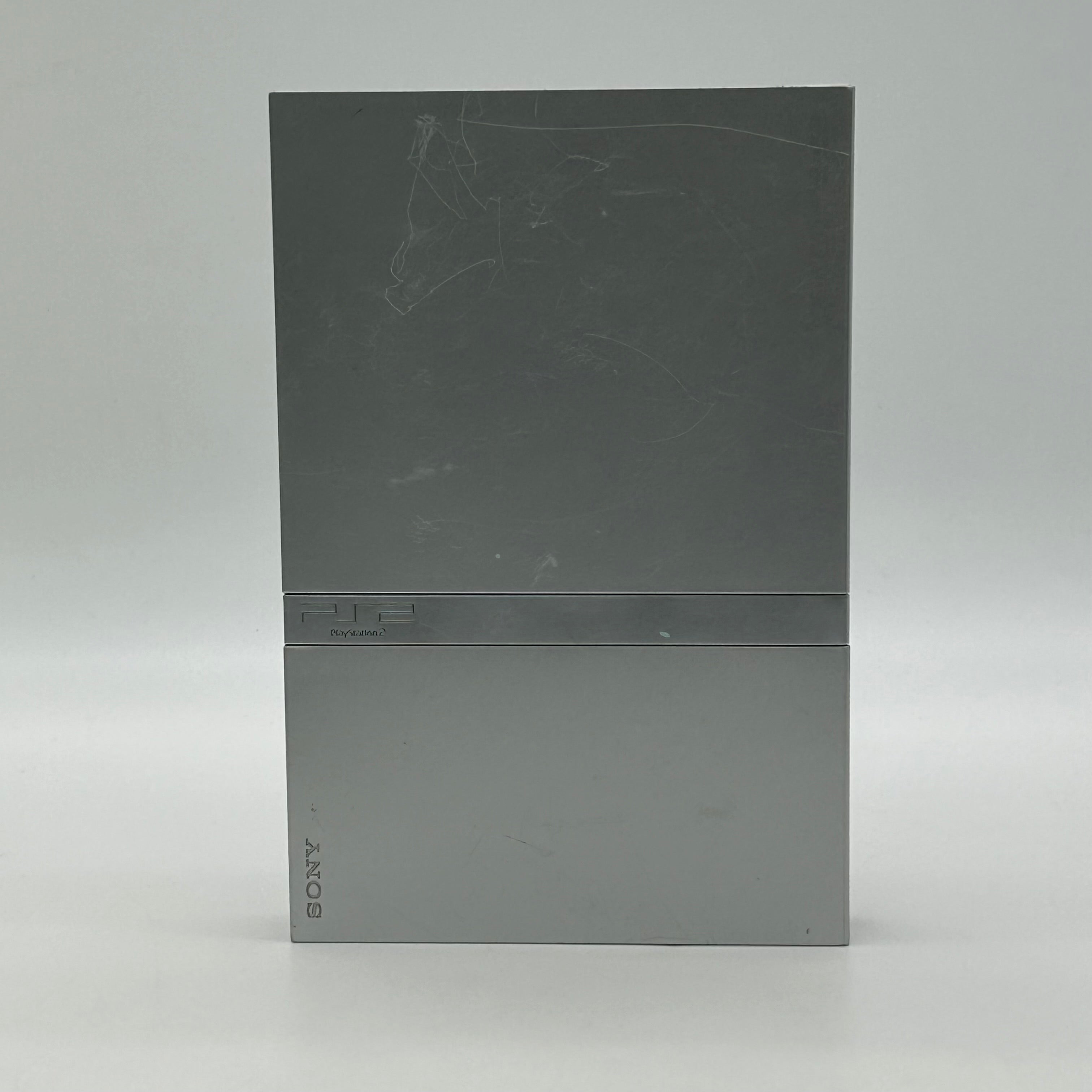 Sony PlayStation 2 Slim Satin Silver Console Bundle SCPH-77001 - Tested