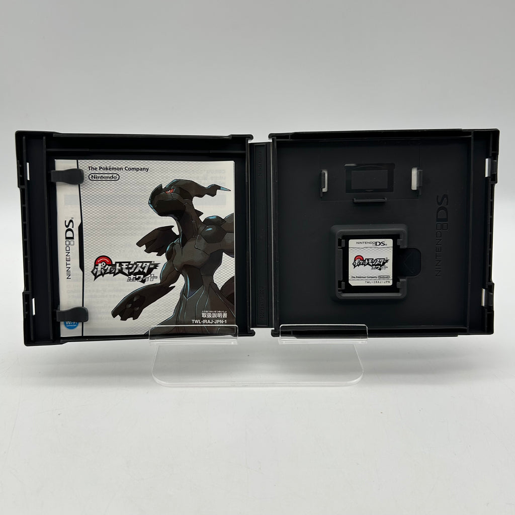 Nintendo DS Pokemon White Japanese Version Tested Works w/ Case Manual