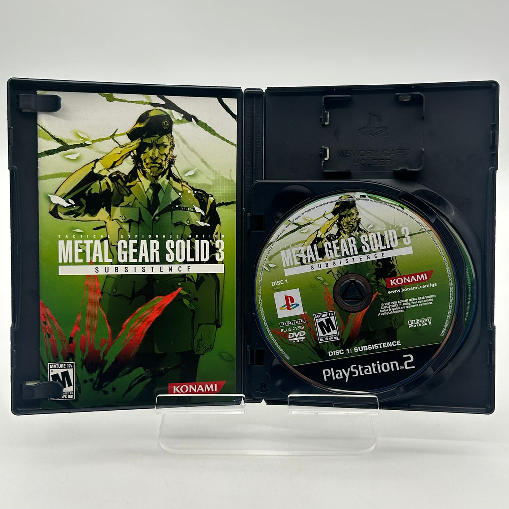 Playstation 2 Metal Gear Solid 3 Subsistence w/ Case & Manual