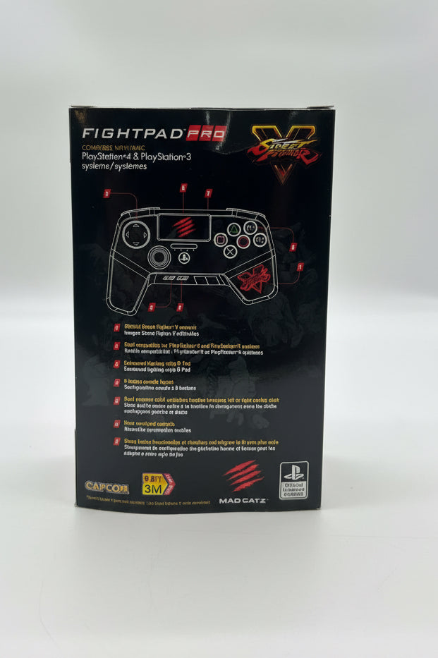 Mad Catz Street Fighter V FightPad PRO Playstation PS4 / PS3 Blue - NEW open box