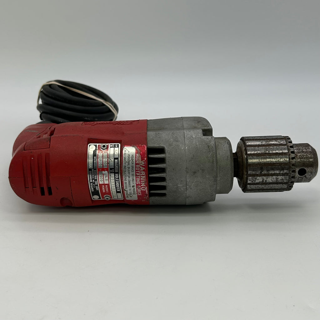 MILWAUKEE TOOLS 1/2" MAGNUM HOLE-SHOOTER DRILL 0234-1 w/ SIDE HANDLE CHUCK KEY