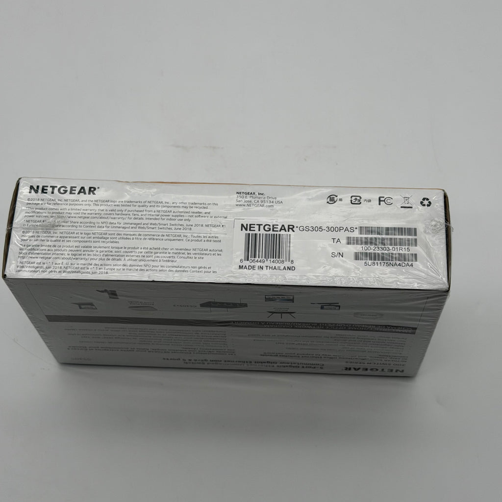 NETGEAR GS305 300 Series 5-Port Gigabit Unmanaged Ethernet Switch RJ-45 NIB