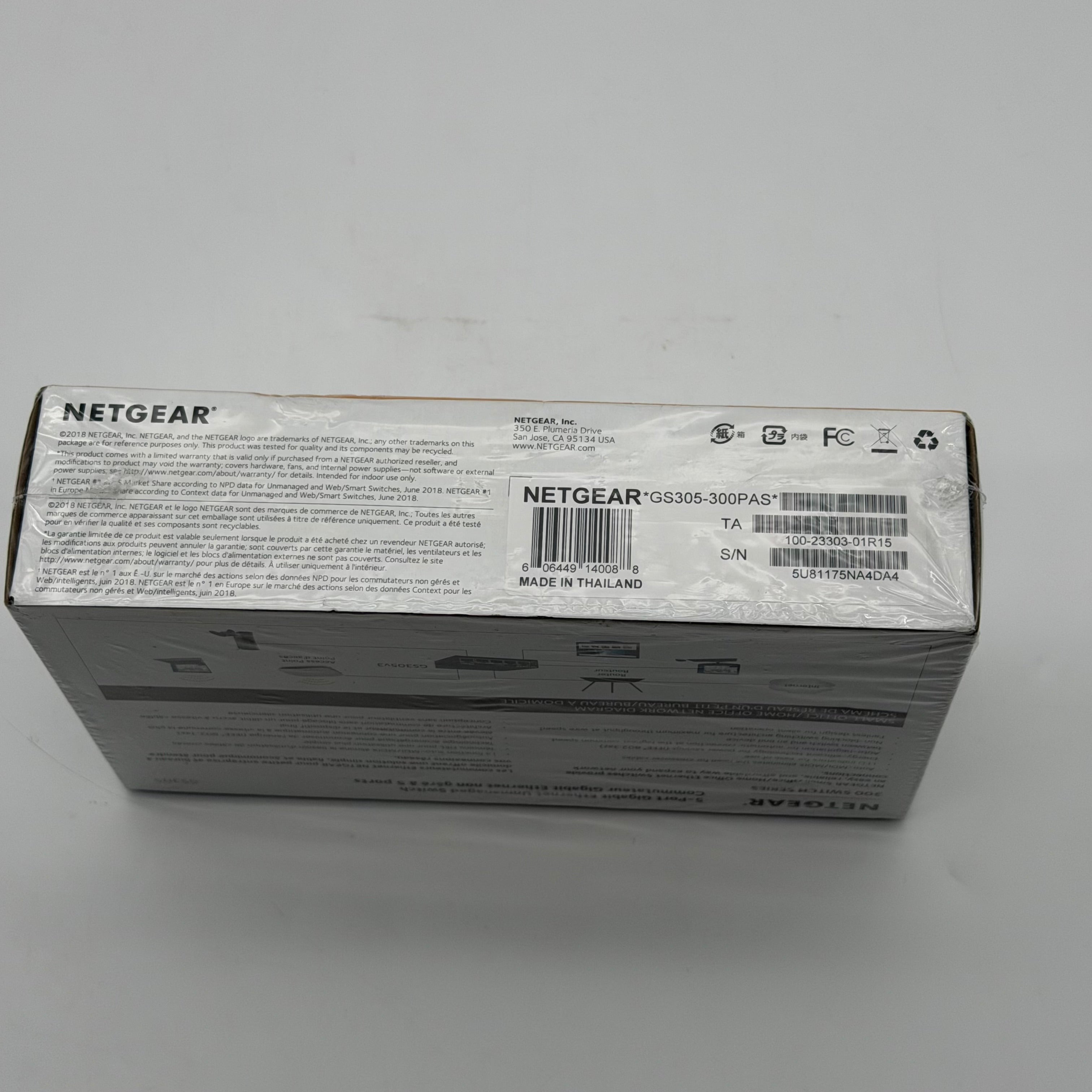 NETGEAR GS305 300 Series 5-Port Gigabit Unmanaged Ethernet Switch RJ-45 NIB