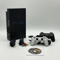Sony PlayStation 2 Fat (SCPH-39001) Black w/ 2 Controllers And Cables TESTED