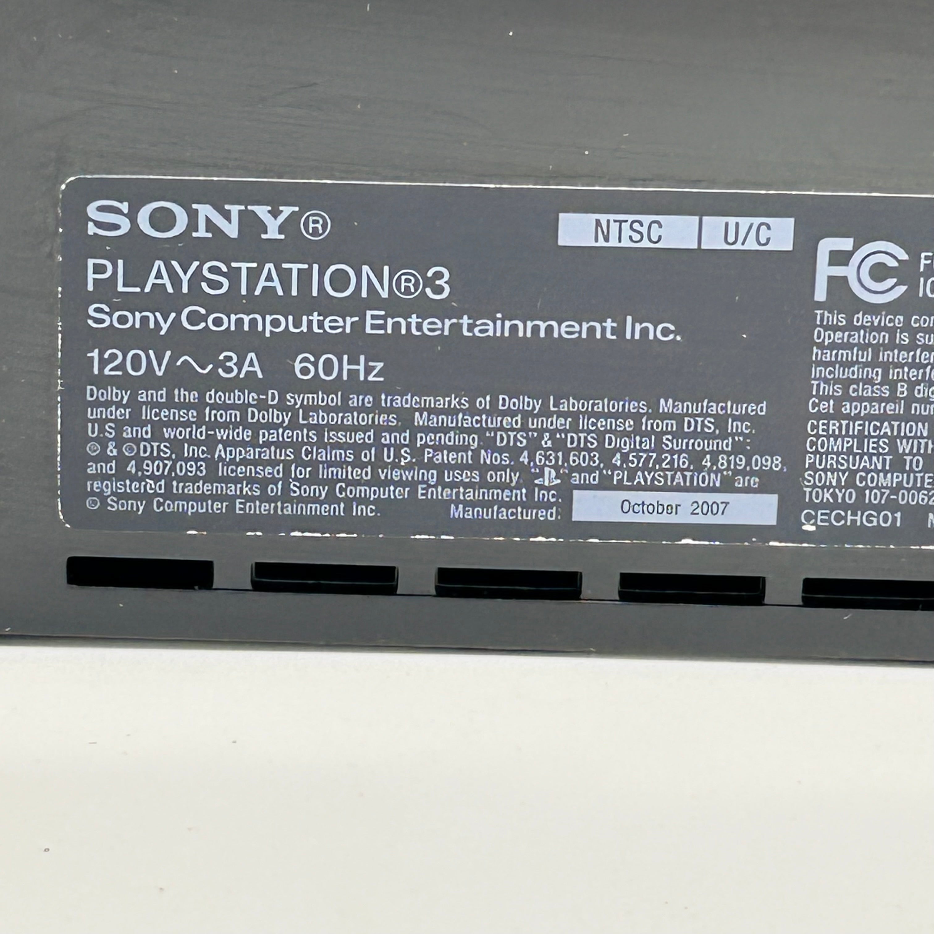 Sony PlayStation 3 PS3 Fat CECHG01 40GB Console only - Tested Excellent - Used