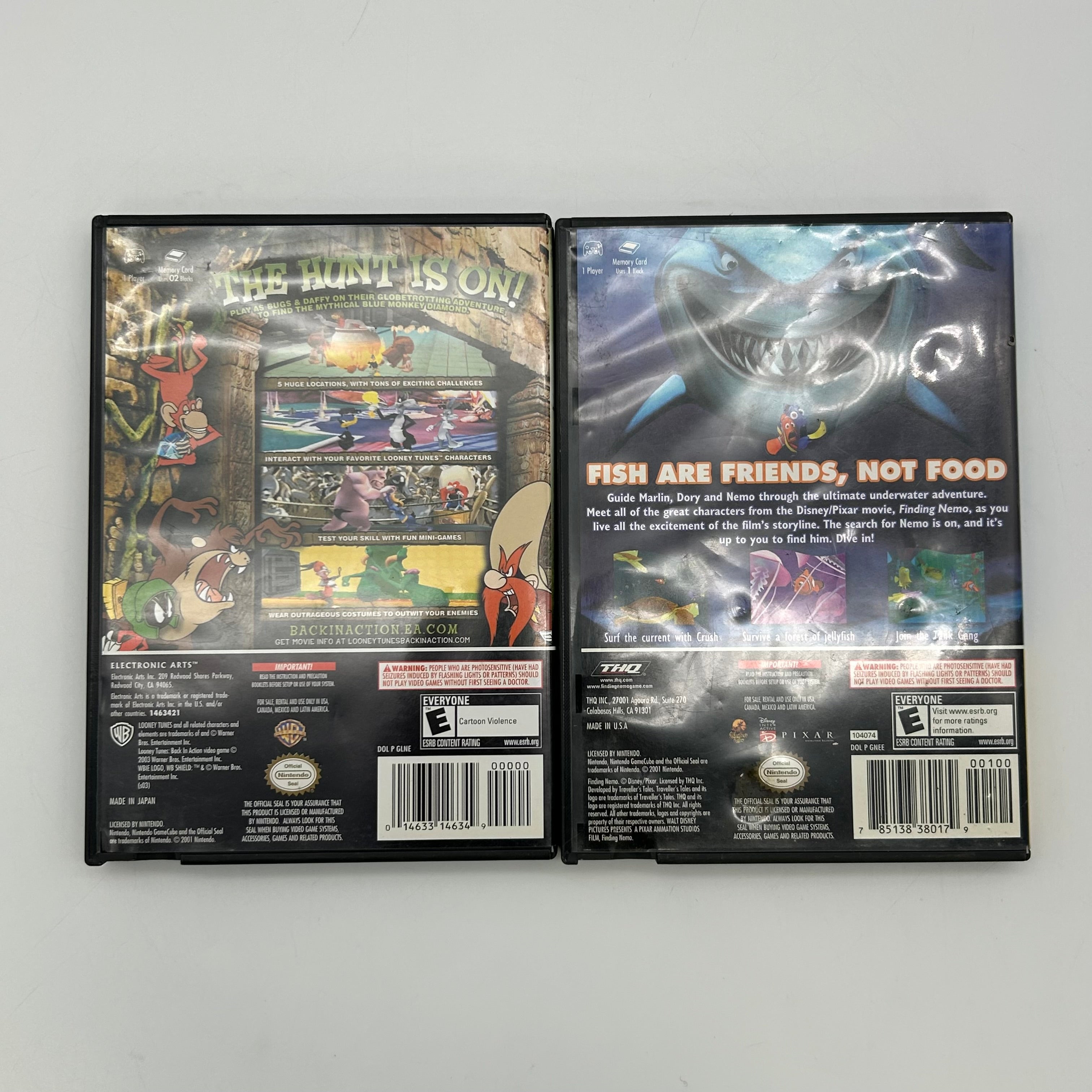 Nintendo GameCube Indigo DOL-001 Console Bundle 2 Controllers 2 Games TESTED