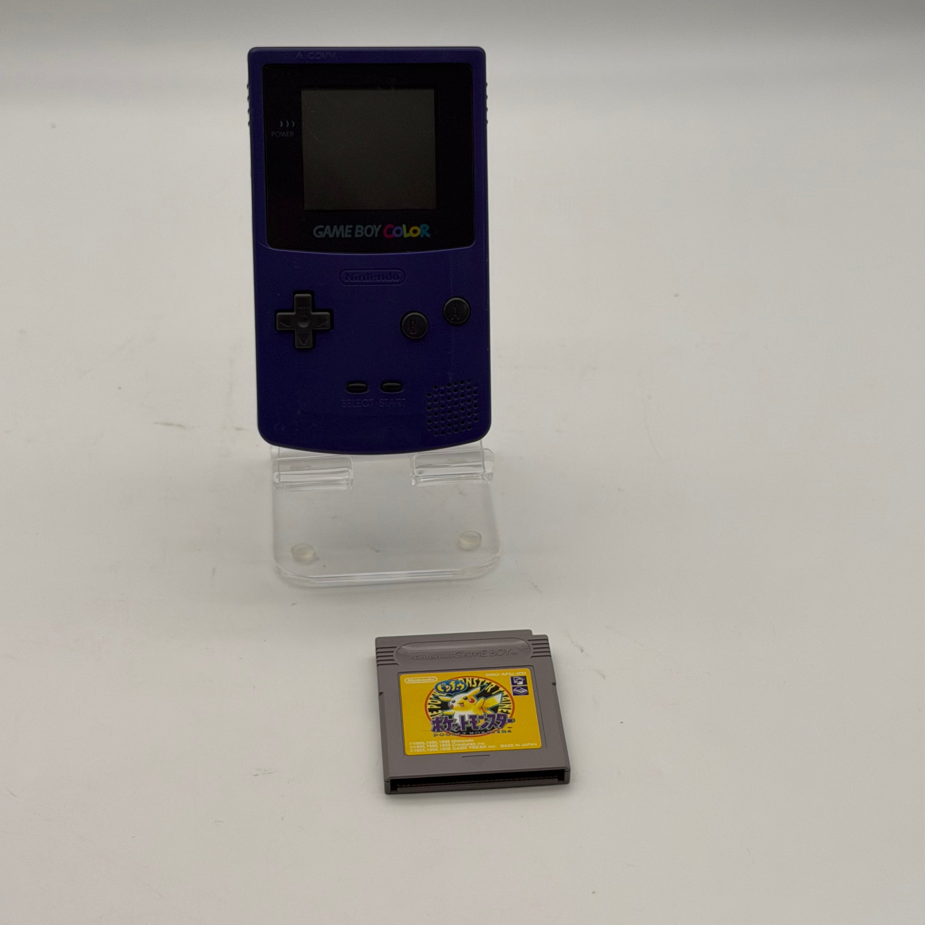 Nintendo Game Boy Color (CGB-001) 1998 Purple w/ Pocket Monster Game - Tested