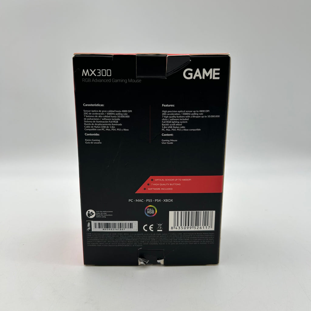 Game MX300 RGB Advanced Gaming Mouse- New In Box