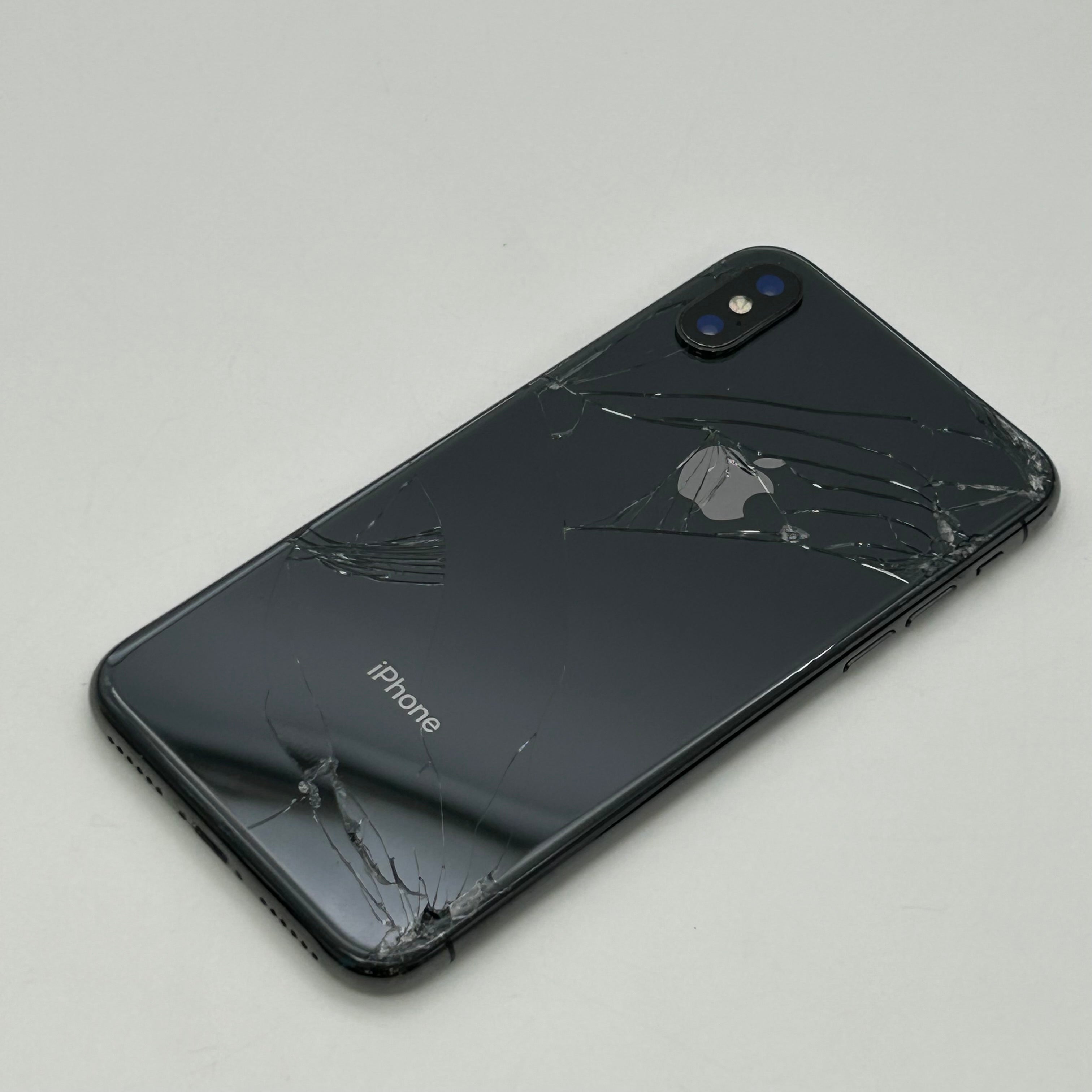 Apple iPhone X - 64GB - Space Gray (Unlocked) MQCK2LL/A CRACKED BACK