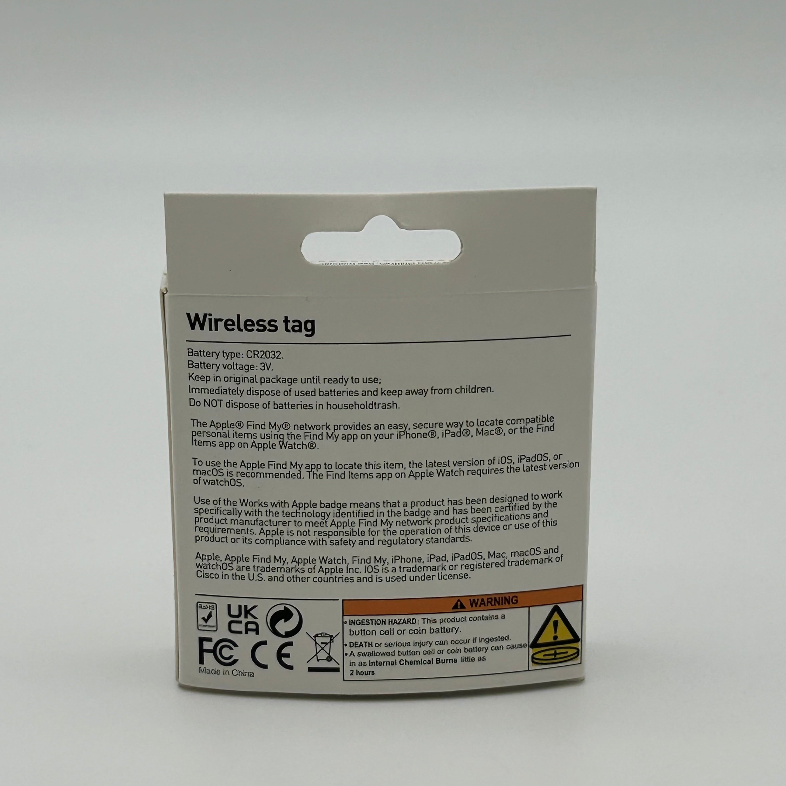 Rexzol Wireless Tag Black 2 pack -  compatible with Apple Find My - New in Box