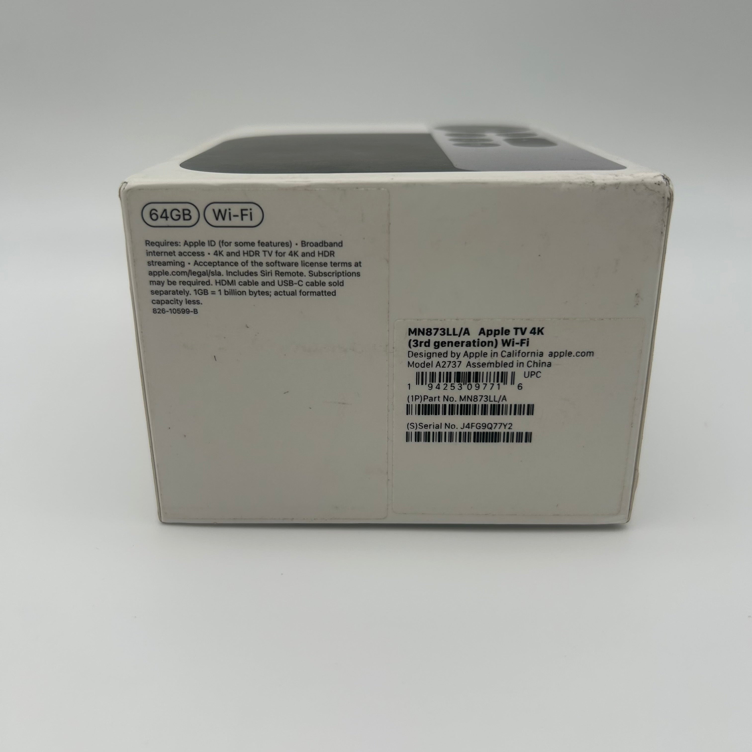 Apple TV 4K (3rd Generation) Wi-Fi 64GB A2737 - Used With Box