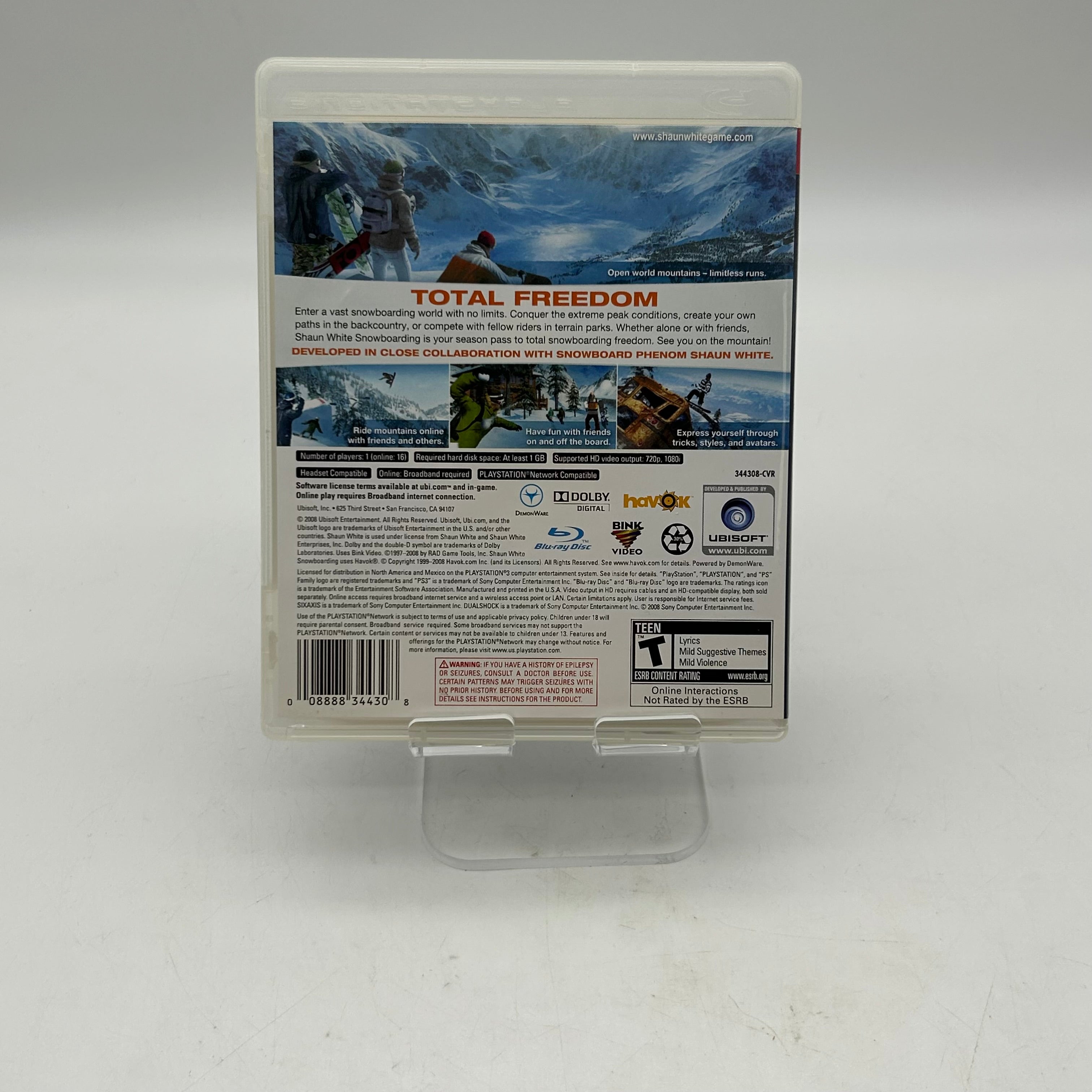 Playstation 3 Shaun White Snowboarding Game - Tested