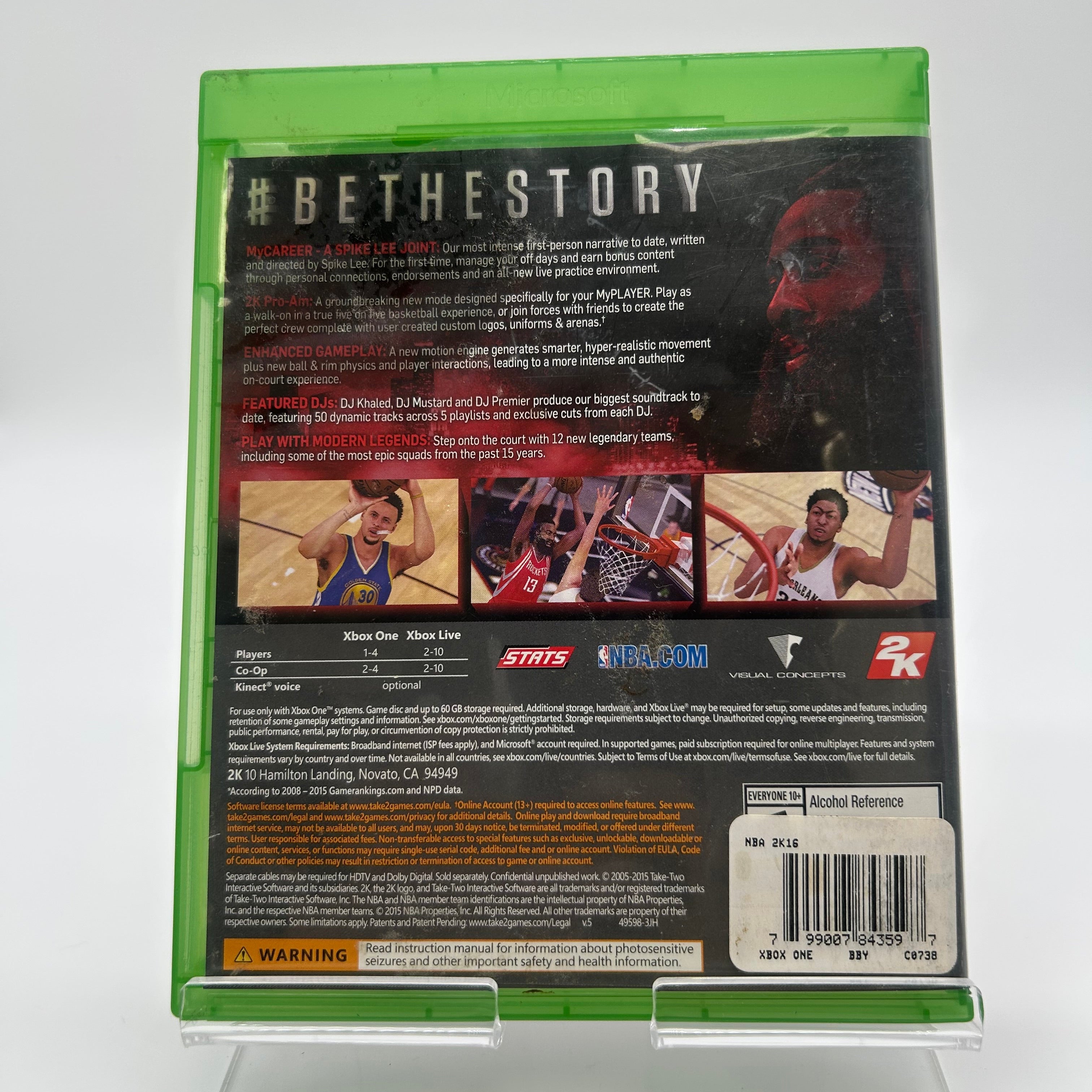 Microsoft NBA2K16 Video Game for Xbox One Green Heavy Scratches Condition