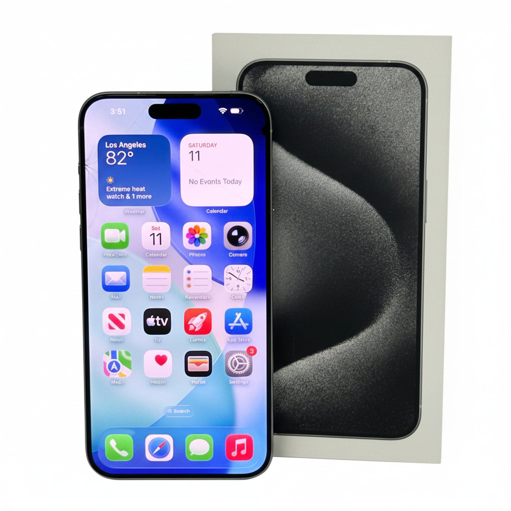 Apple iPhone 15 Pro Max 256GB Factory Unlocked 84%BH White Titanium