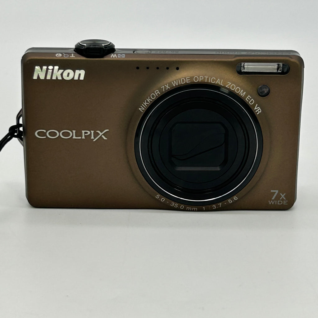 Nikon COOLPIX S6000 14.2MP Digital Camera Bronze - Bundle With Box & Case - VGC
