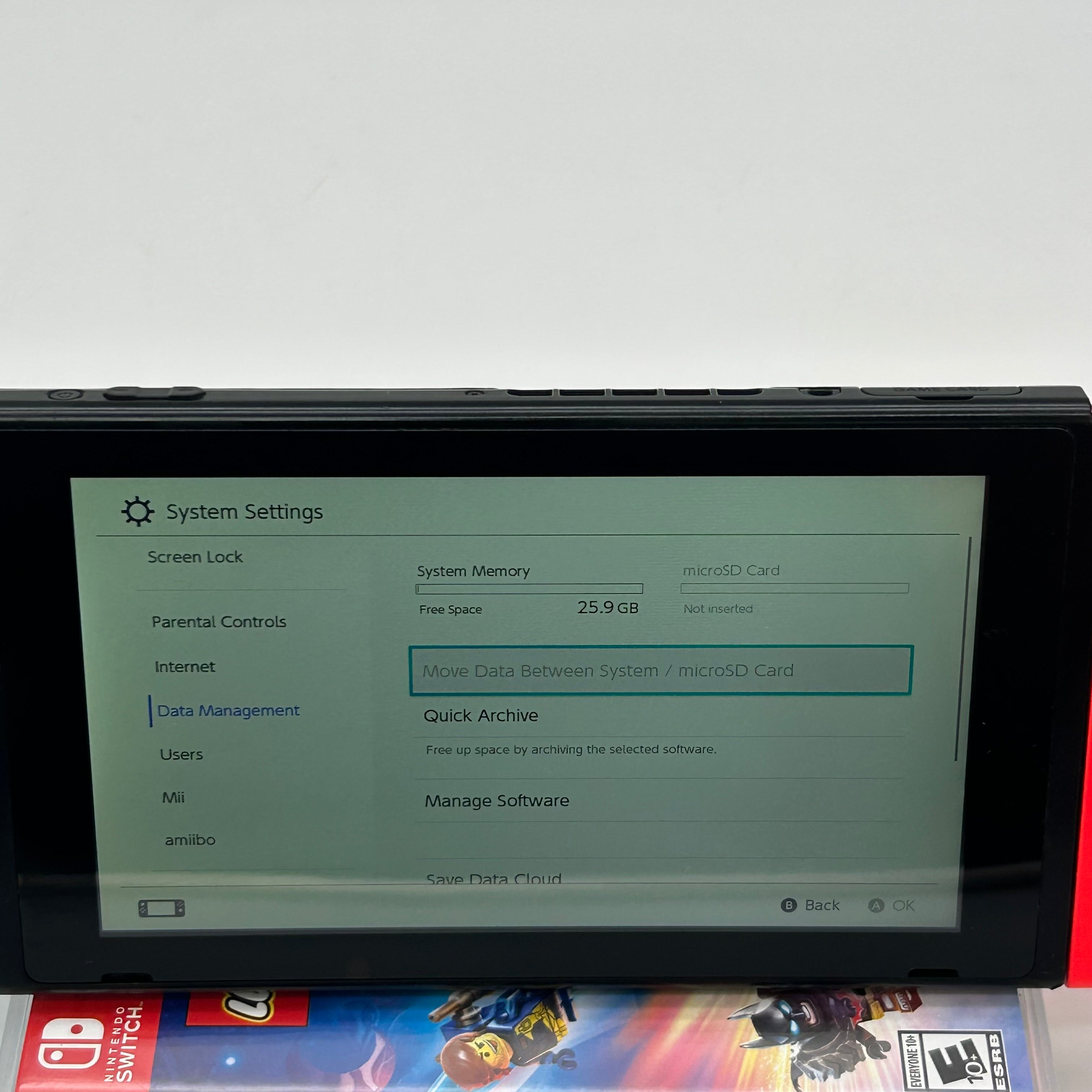 Nintendo Switch HAC-001 - Neon Red/Neon Blue 32GB Handheld Black Console Set