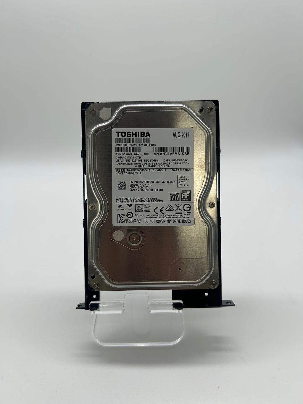 Toshiba DT01ACA100 1TB Hard Drive - Untested - Sold AS IS!