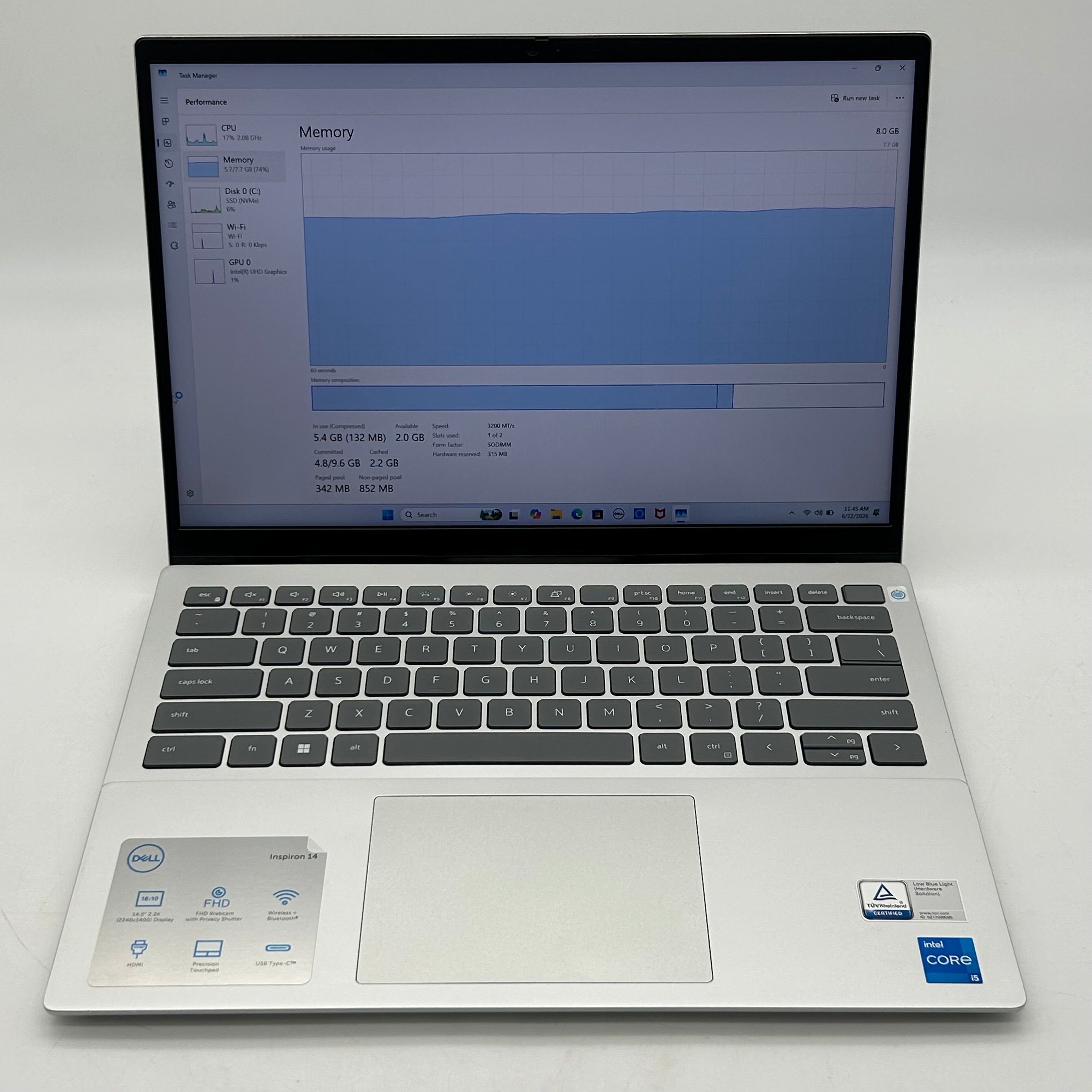 Dell Inspiron 5420 14" |Core i5 |12th Gen |8GB RAM| 512GB|