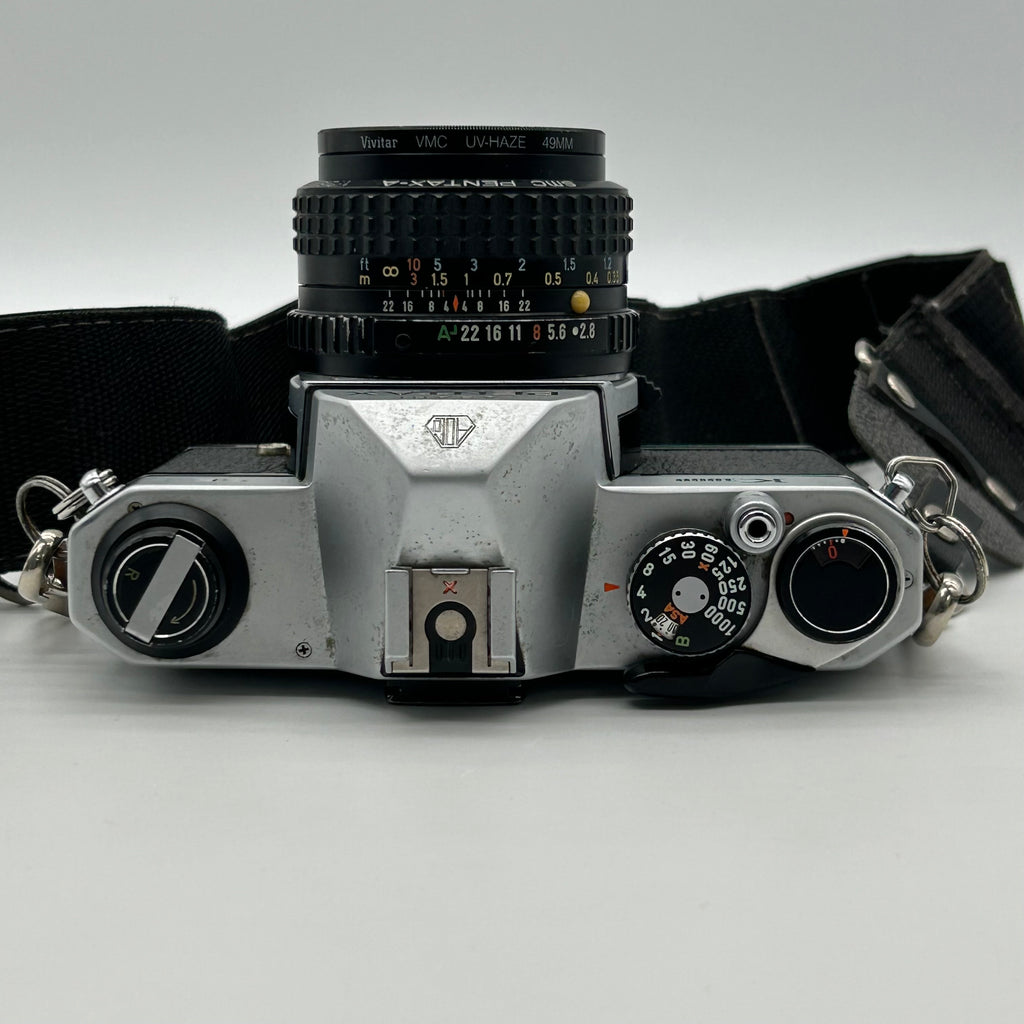 Asahi Pentax K-1000 SE 35mm SLR Film Camera w/ 28mm 1:2 Lens & Strap - Untested