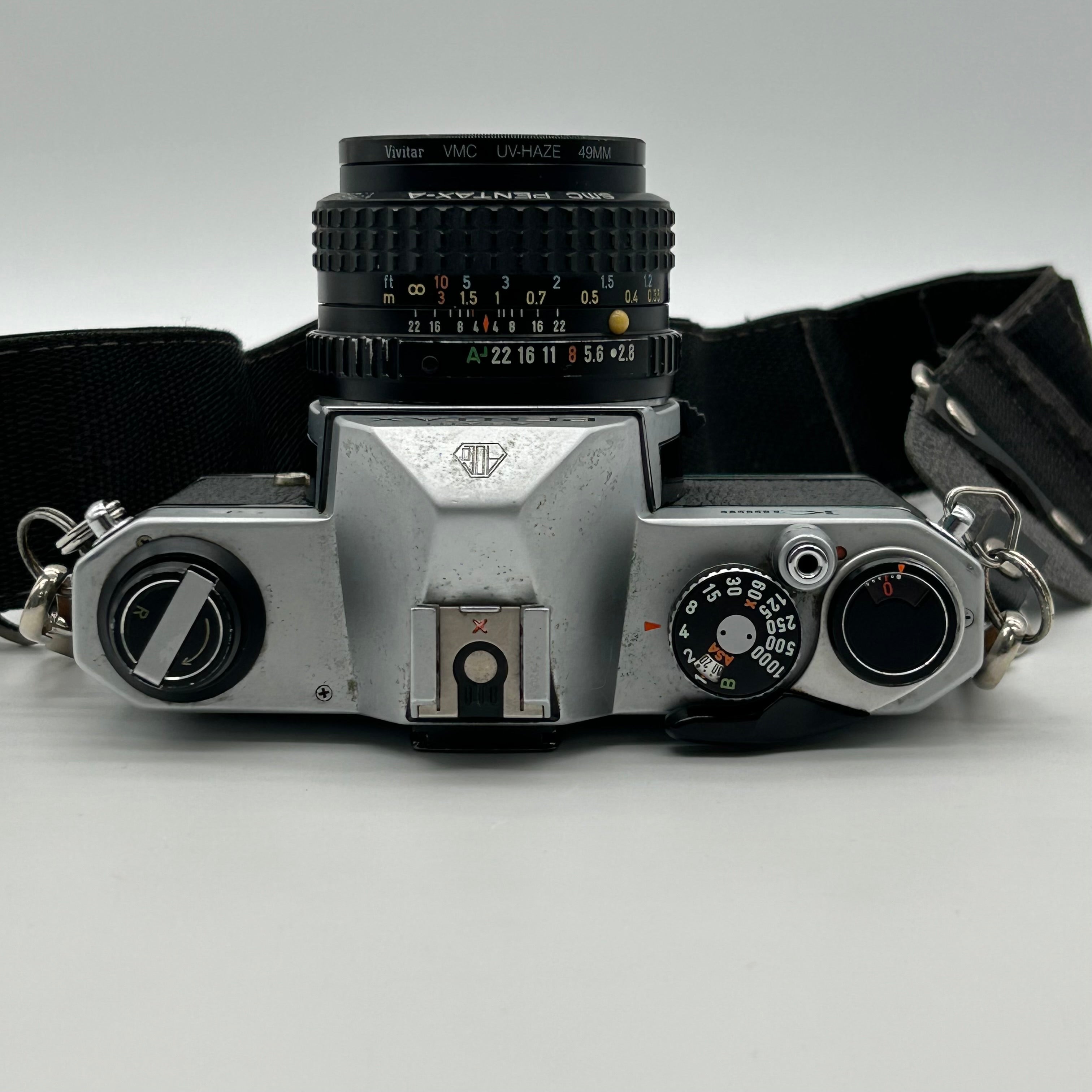 Asahi Pentax K-1000 SE 35mm SLR Film Camera w/ 28mm 1:2 Lens & Strap - Untested