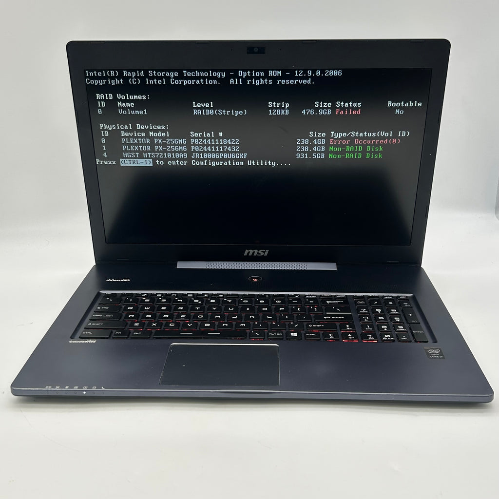 MSI MS-1773 17" laptop |Core i7| 16GB RAM| w/ Charger - AS IS