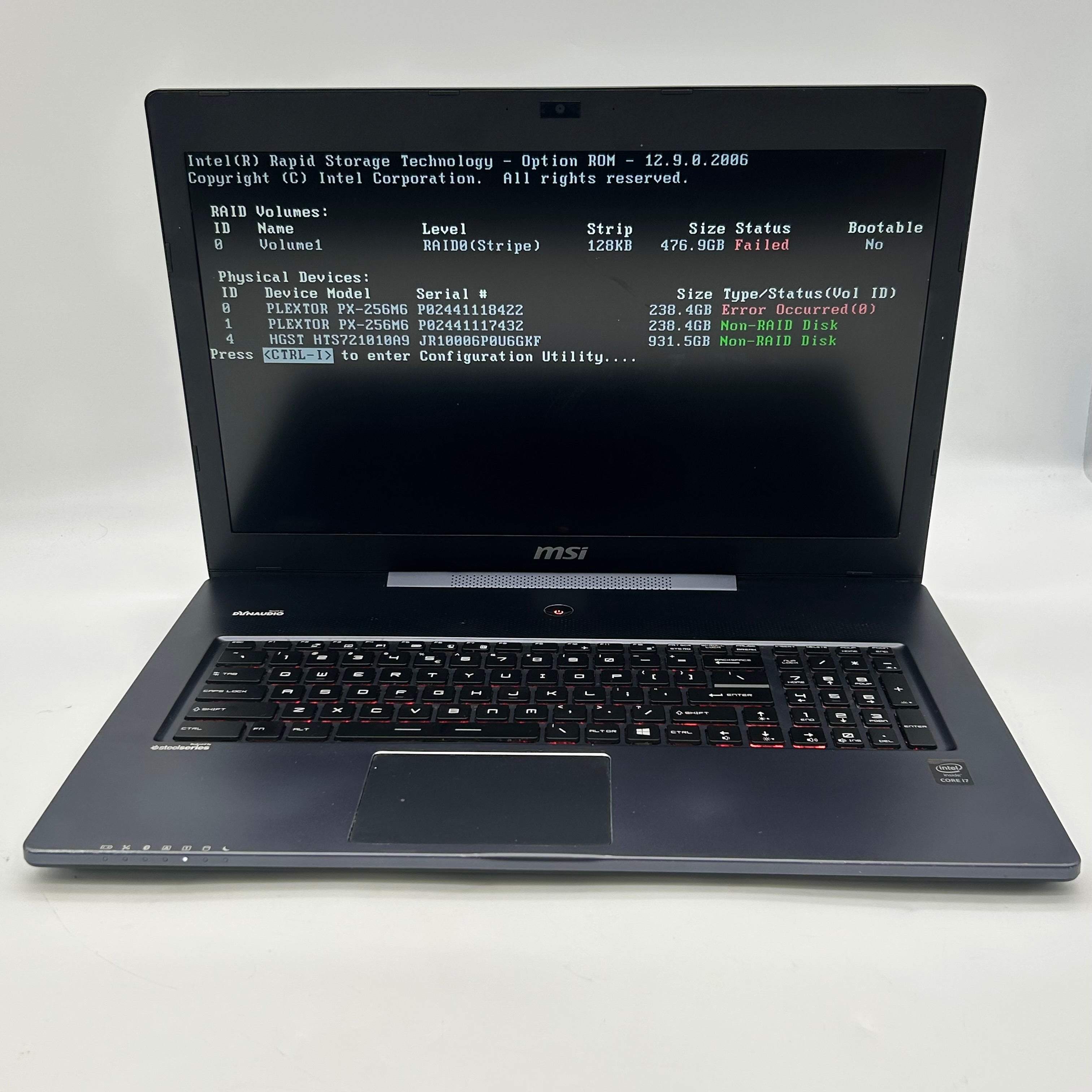 MSI MS-1773 17" laptop |Core i7| 16GB RAM| w/ Charger - AS IS