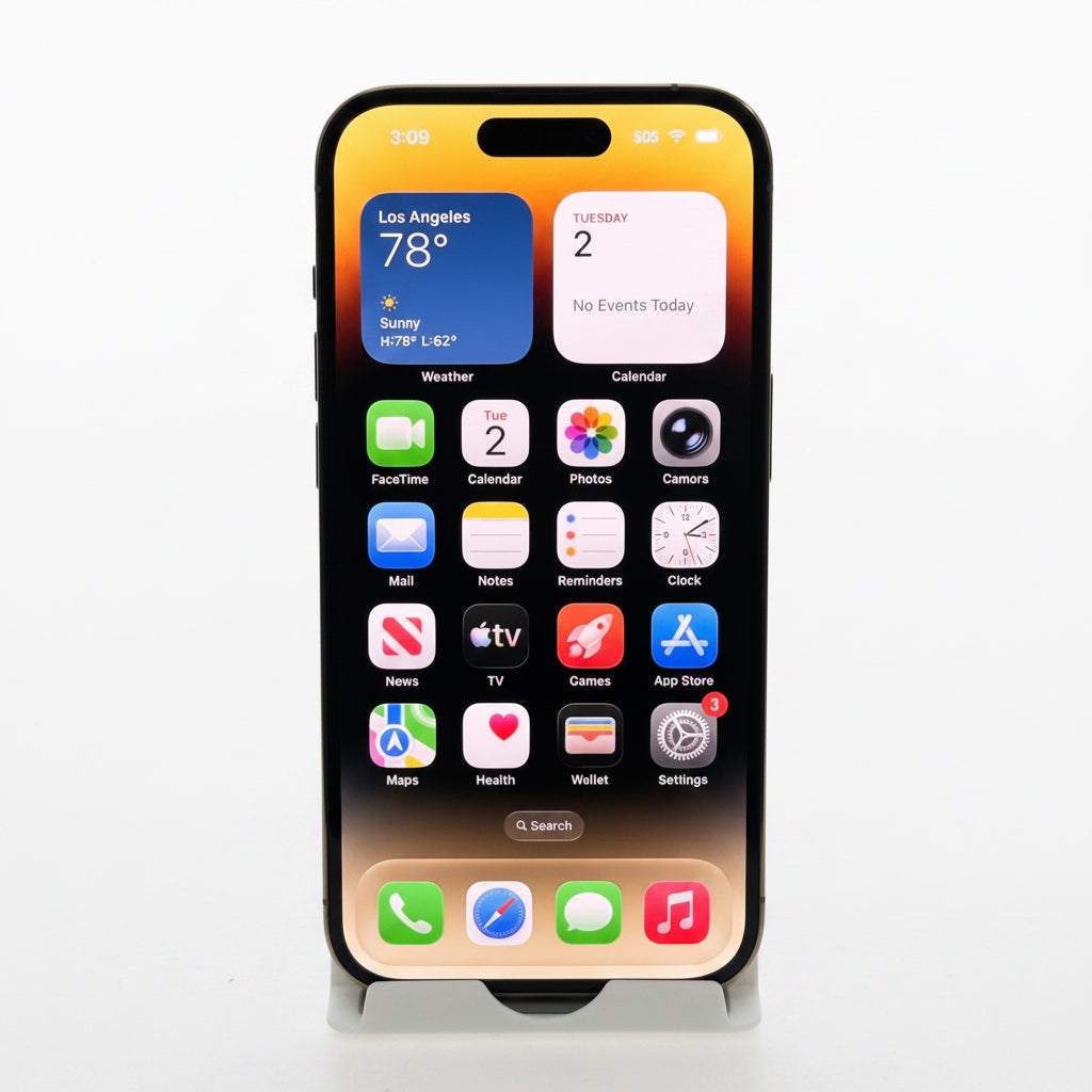 Apple iPhone 14 Pro - 128GB - Gold (Unlocked) CRACKED BACK - 77% BH