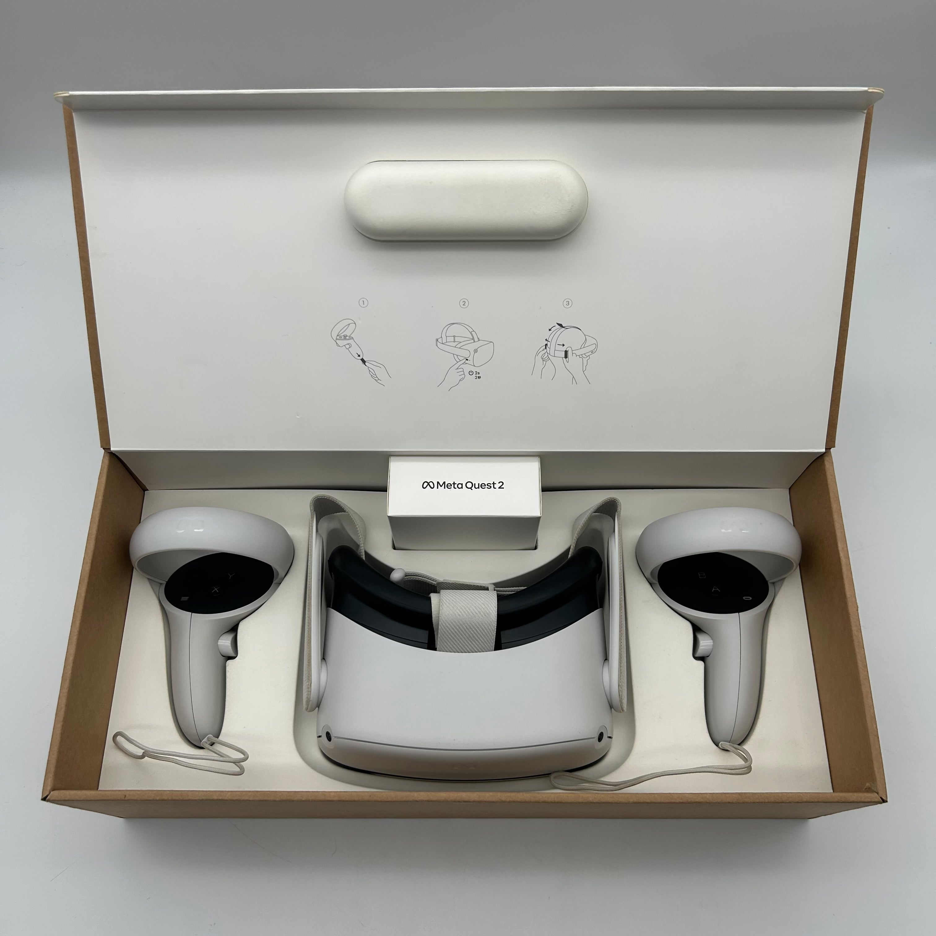 Meta Quest 2 Virtual Reality Headset 64GB with Controllers and Box