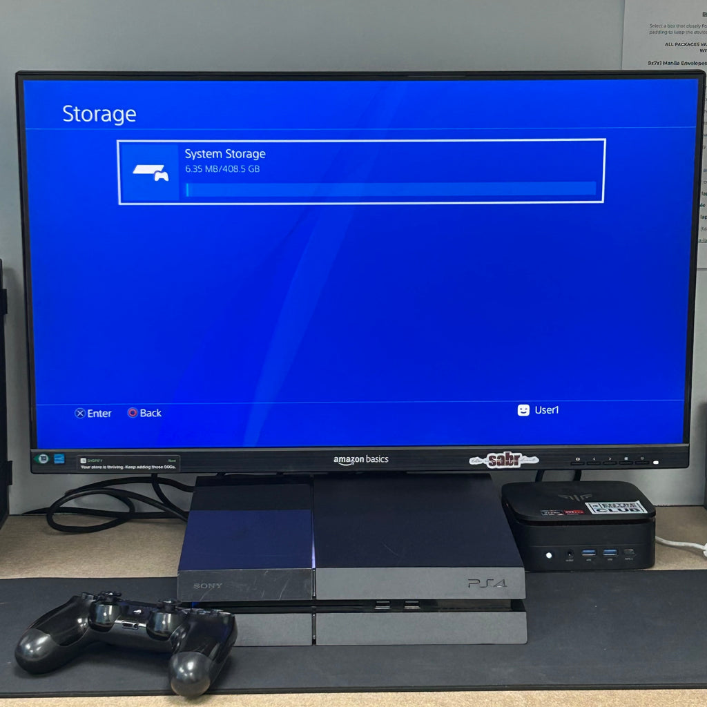 Sony PS4 500GB Console CUH-1115A Black with 1 Controller - Tested & Working