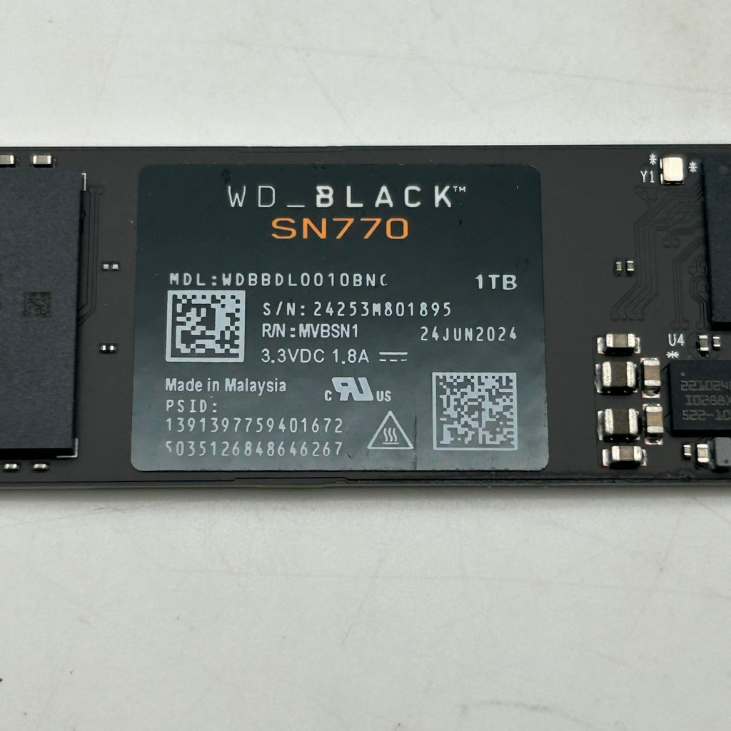 Western Digital WD 2280mm BLACK SN770 1TB M.2 NVMe Gen 4.0 x 4 SSD WDS100T3XQE