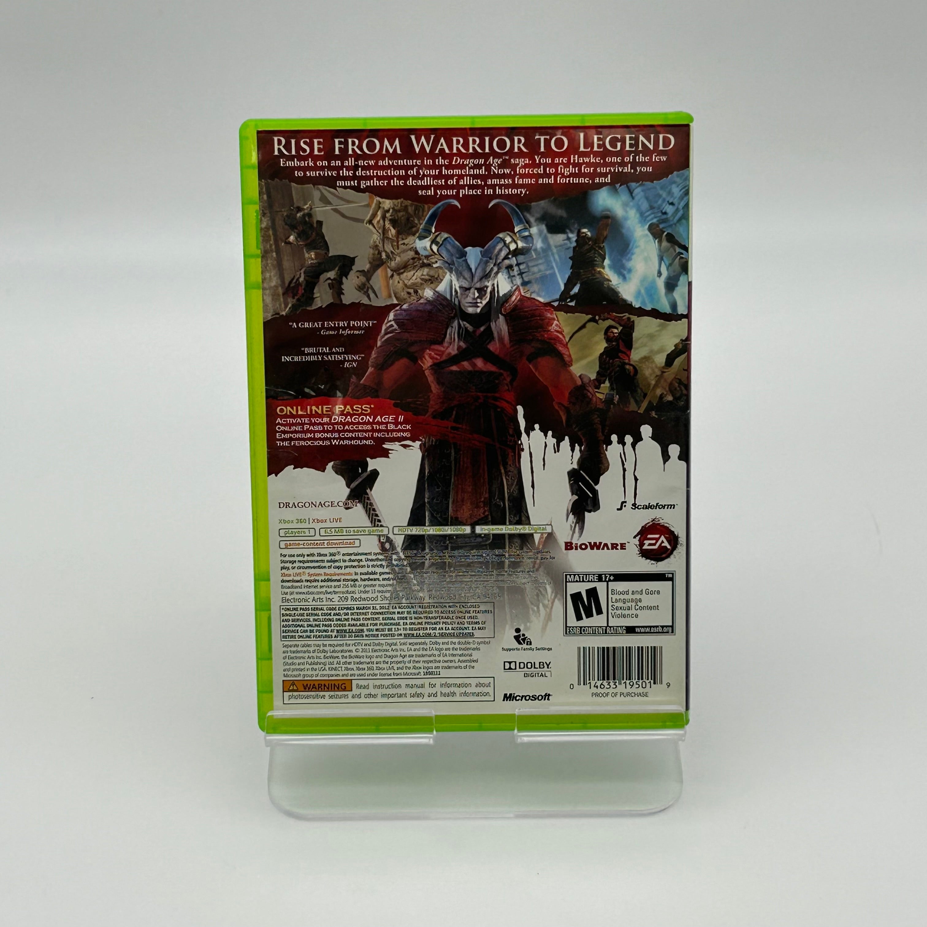 Microsoft Xbox 360 Dragon Age 2 With Manual and Case - Used
