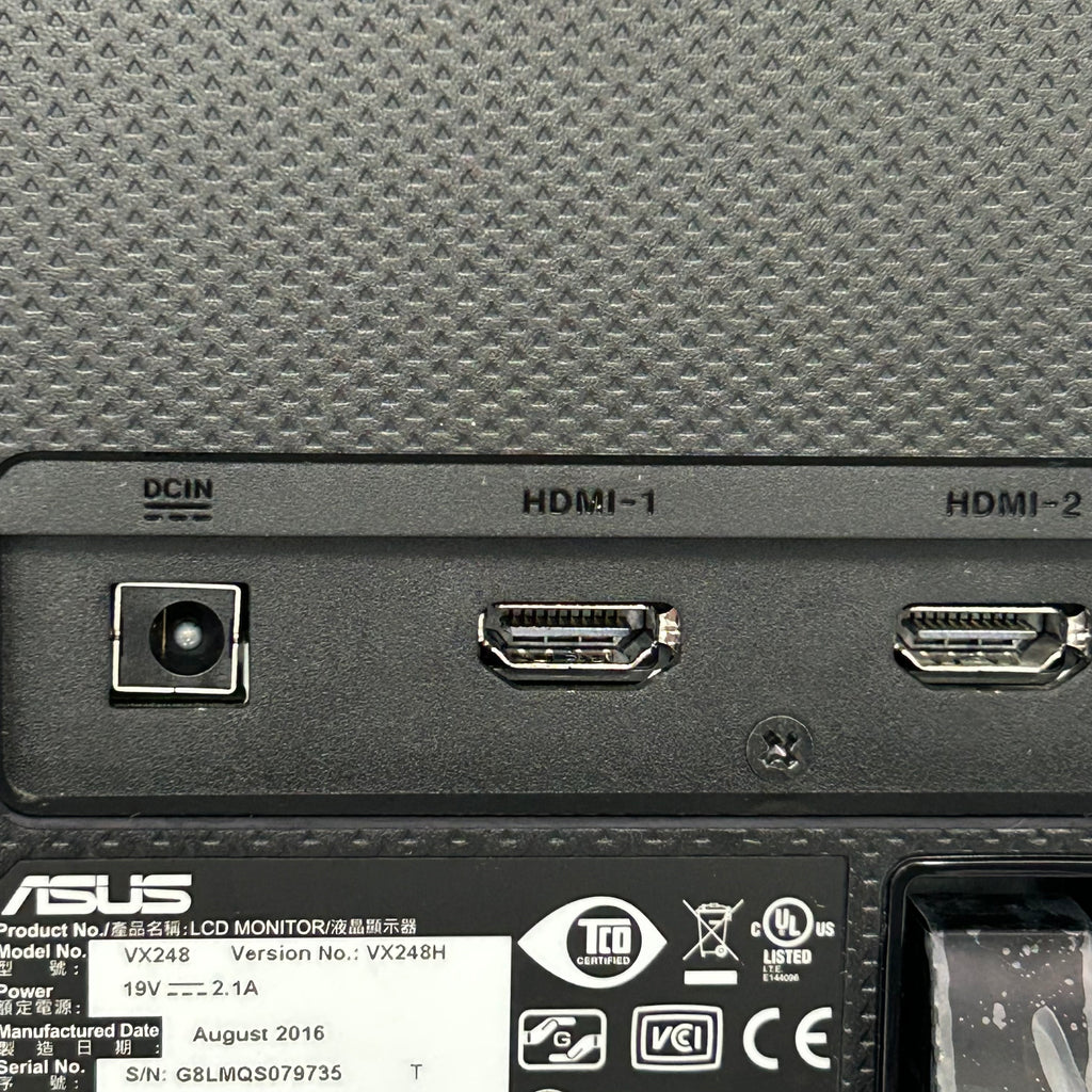 ASUS VX248H 24" Full HD 1920x1080 1ms Gaming Monitor HDMI DVI VGA Eye Care BLACK